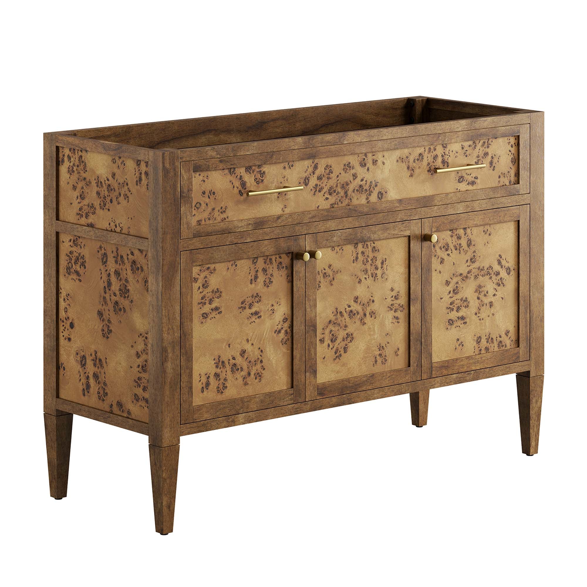 Elysian 48" Wood Bathroom Vanity Cabinet (Sink Basin Not Included), Brown