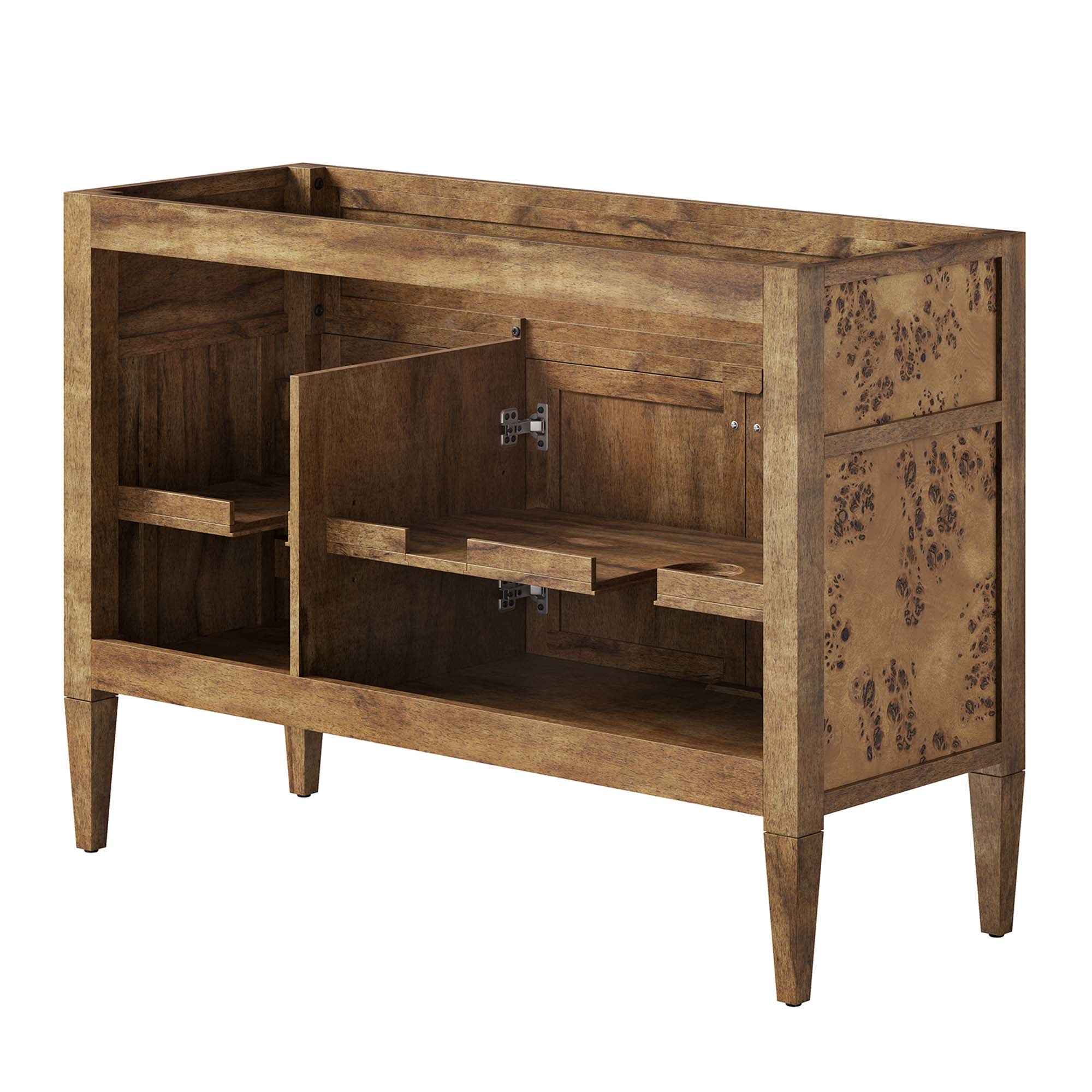 Elysian 48" Wood Bathroom Vanity Cabinet (Sink Basin Not Included), Brown