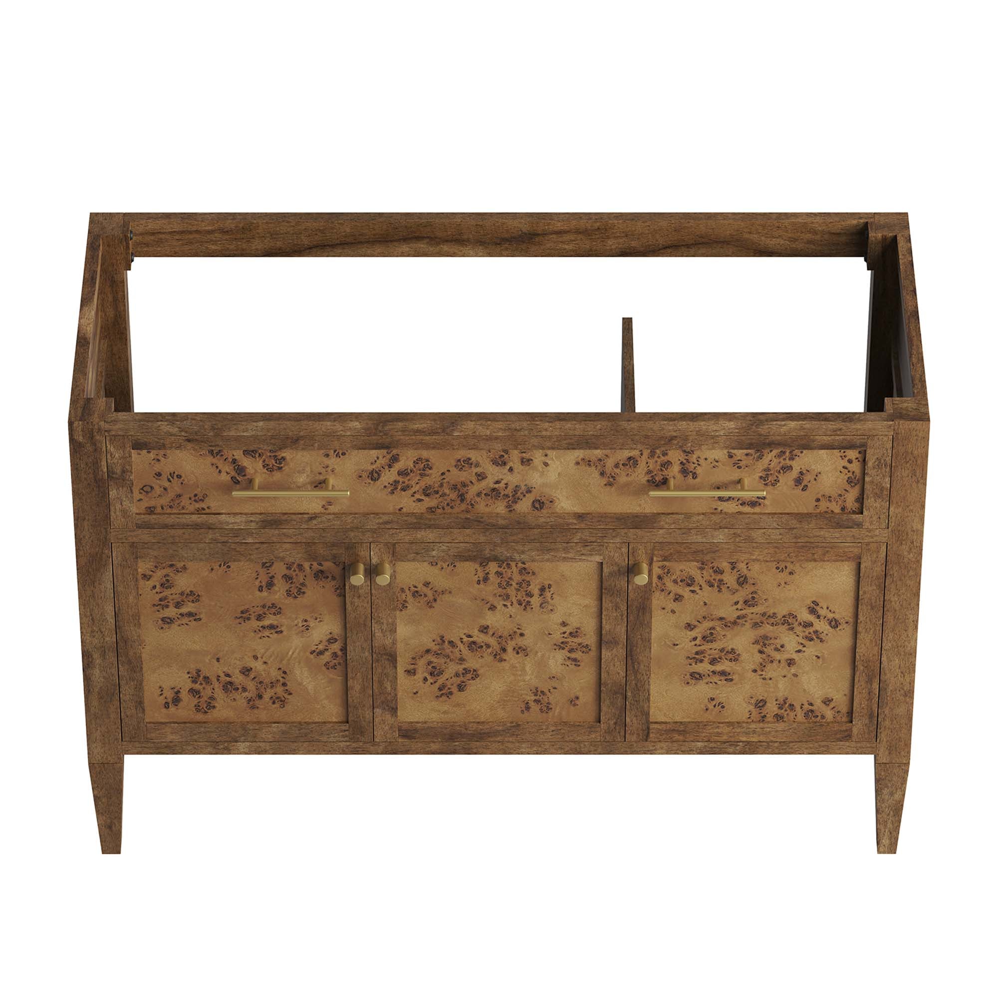 Elysian 48" Wood Bathroom Vanity Cabinet (Sink Basin Not Included), Brown
