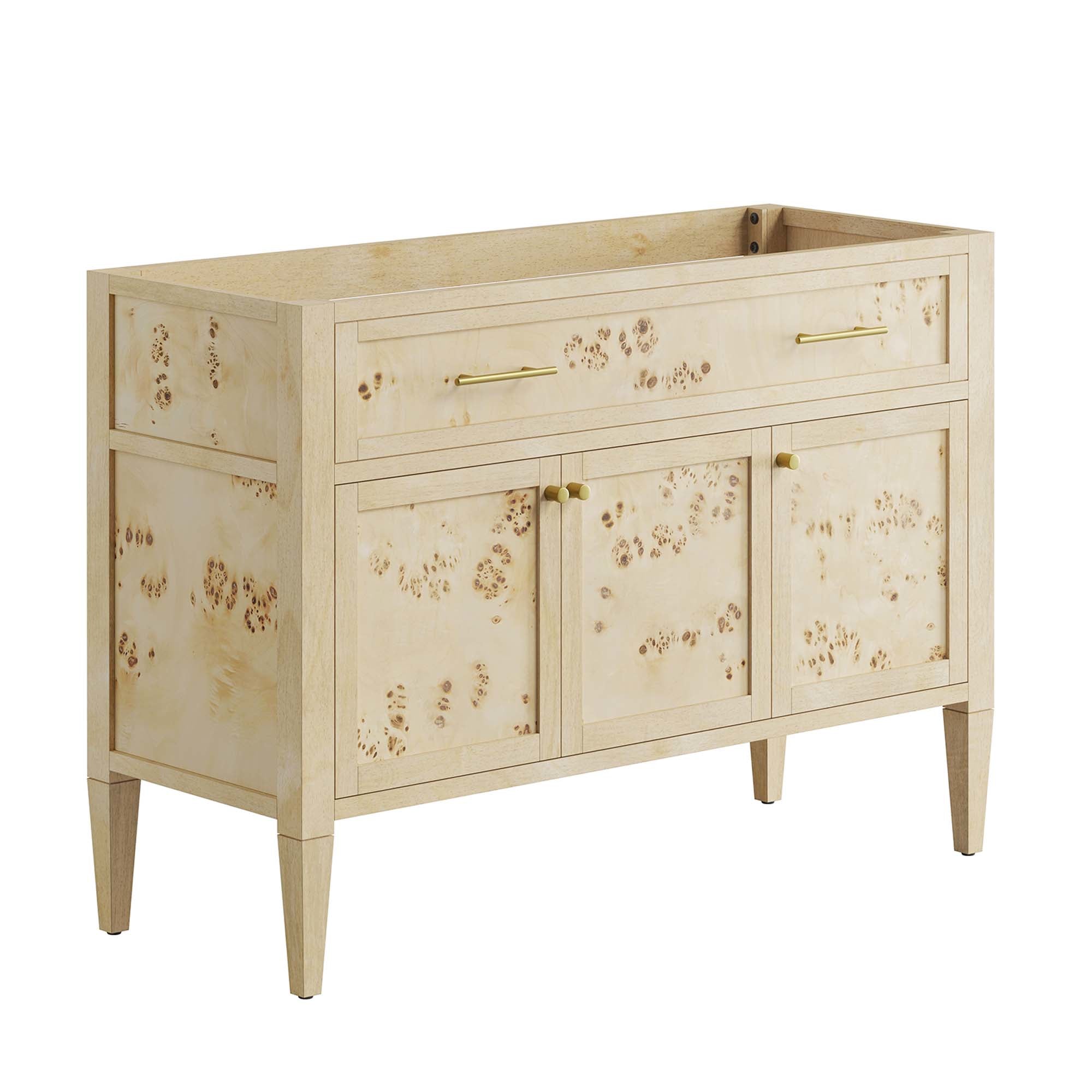 Elysian 48" Wood Bathroom Vanity Cabinet (Sink Basin Not Included), Burl