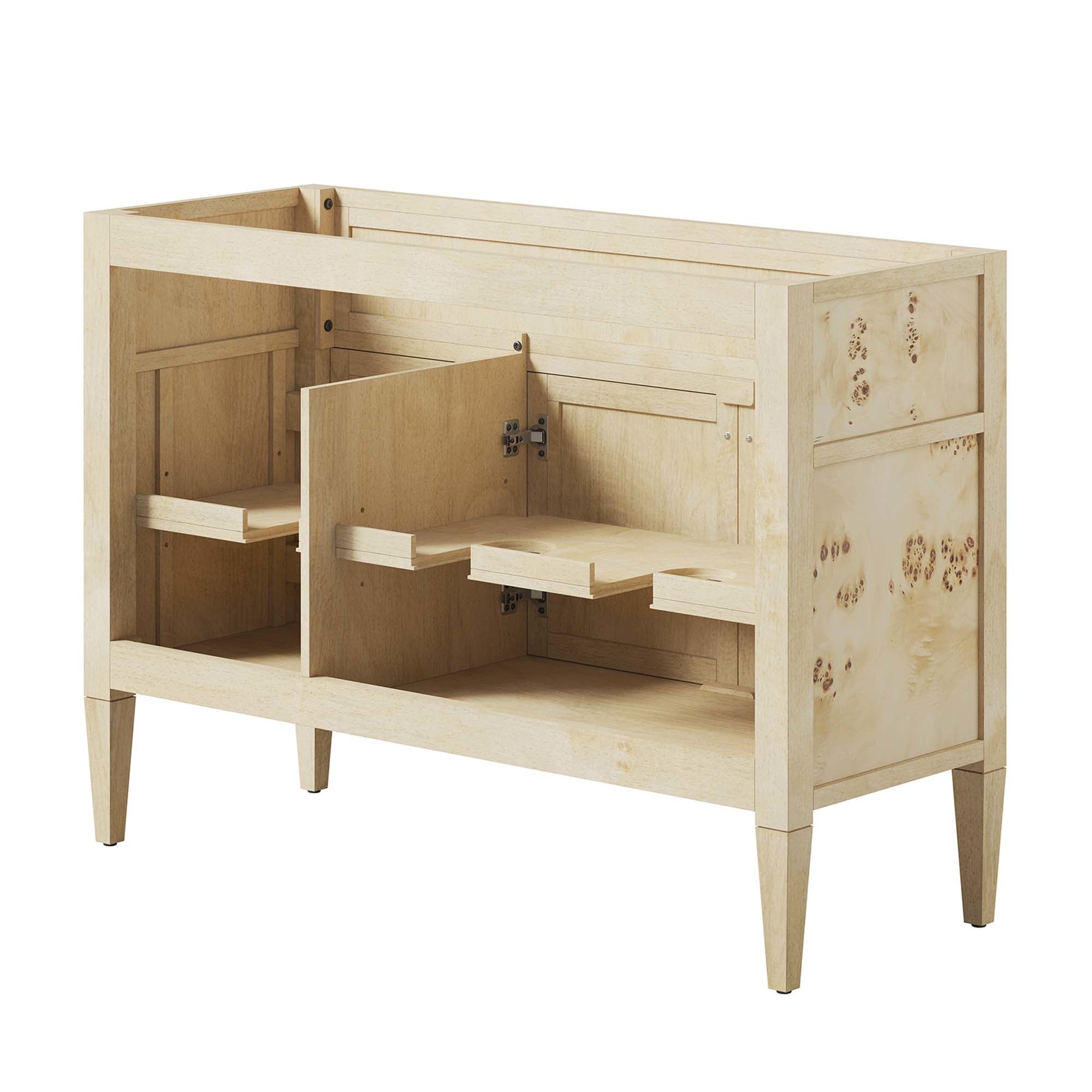 Elysian 48" Wood Bathroom Vanity Cabinet (Sink Basin Not Included), Burl