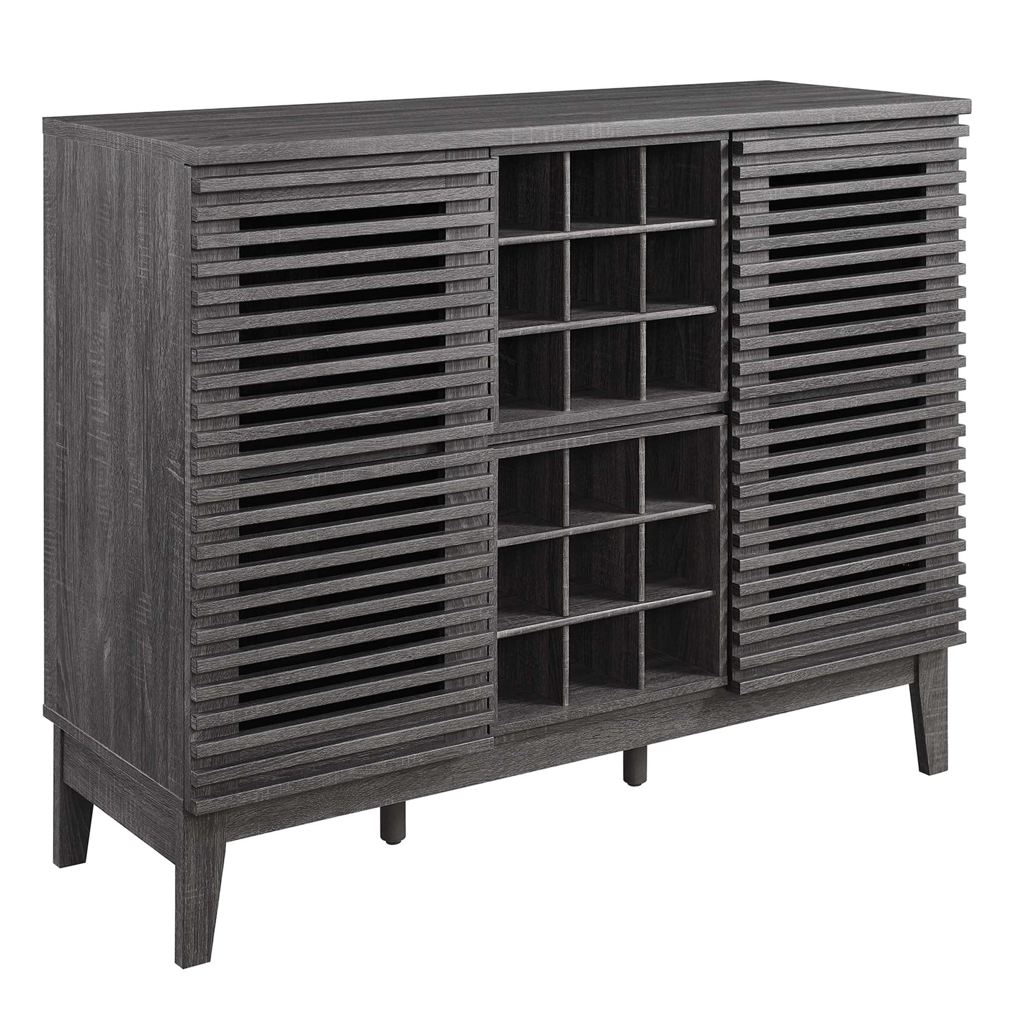 Render Bar Cabinet, Charcoal