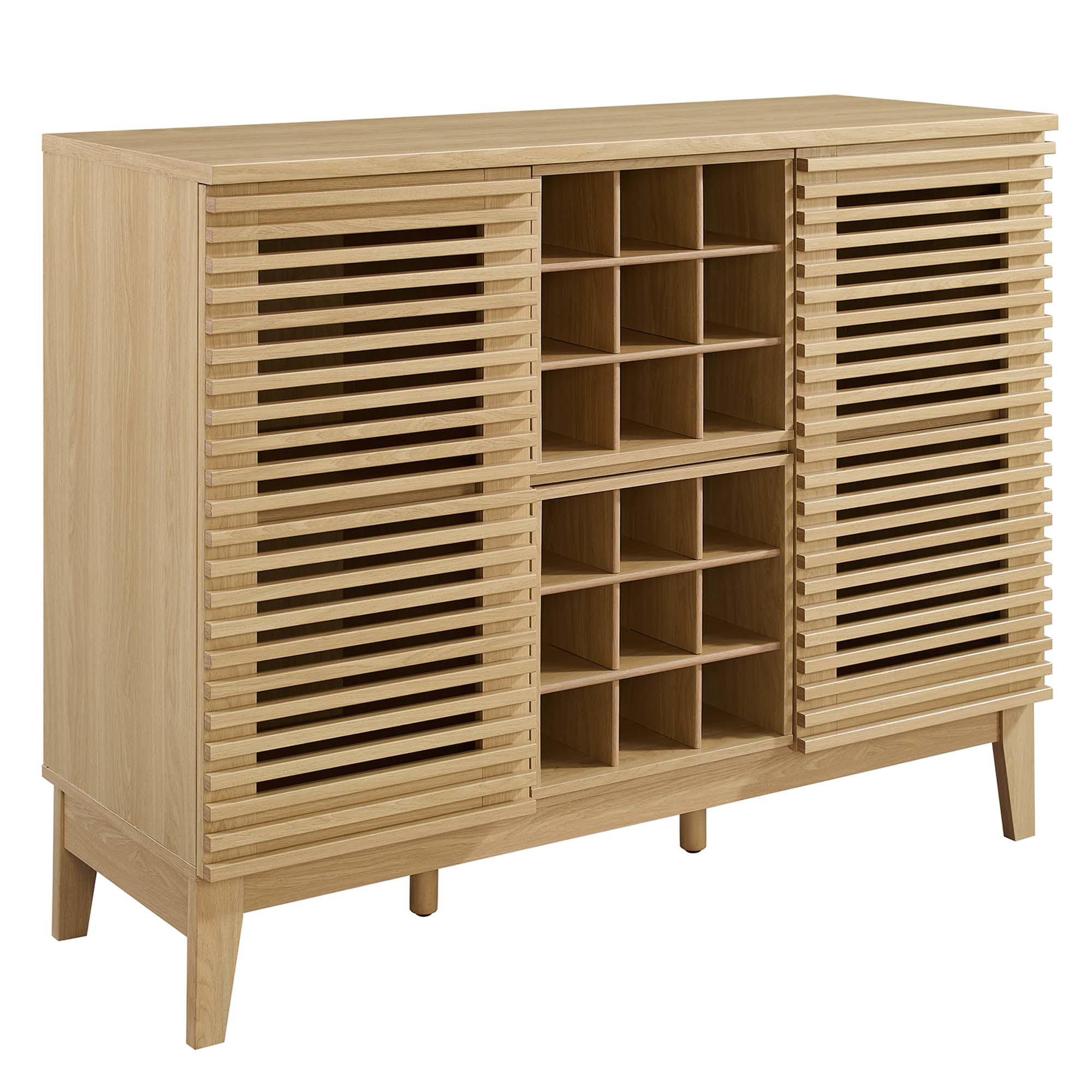 Render Bar Cabinet, Oak