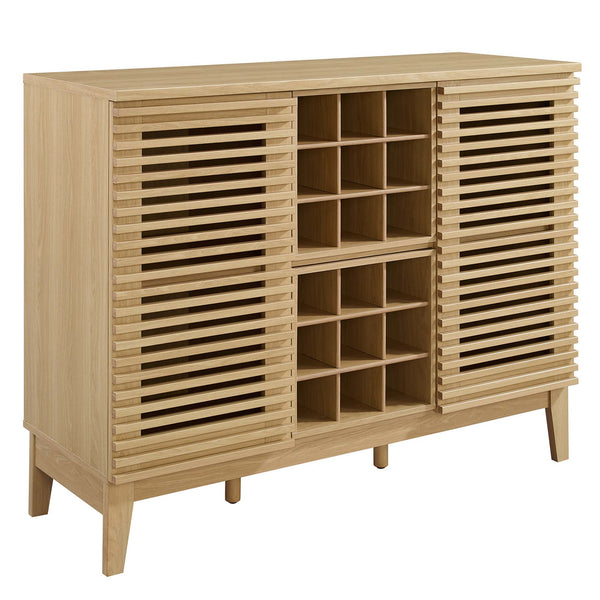 Render Bar Cabinet, Oak