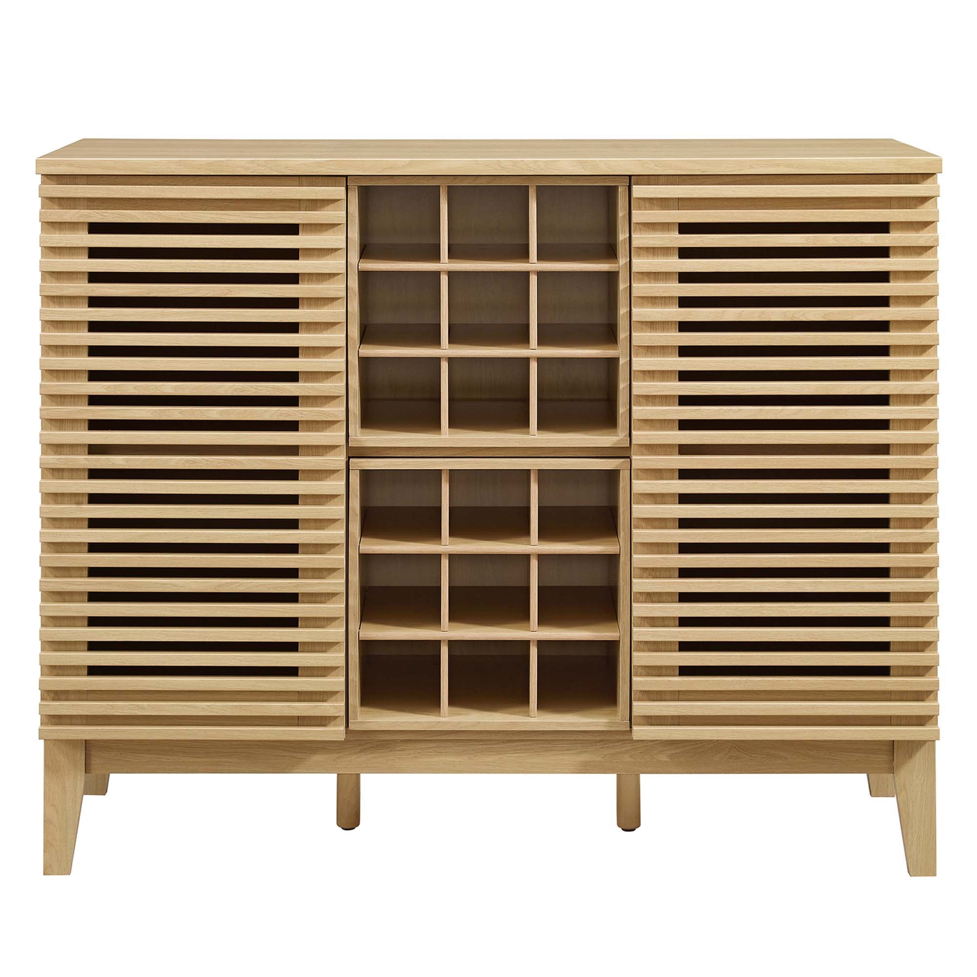 Render Bar Cabinet, Oak