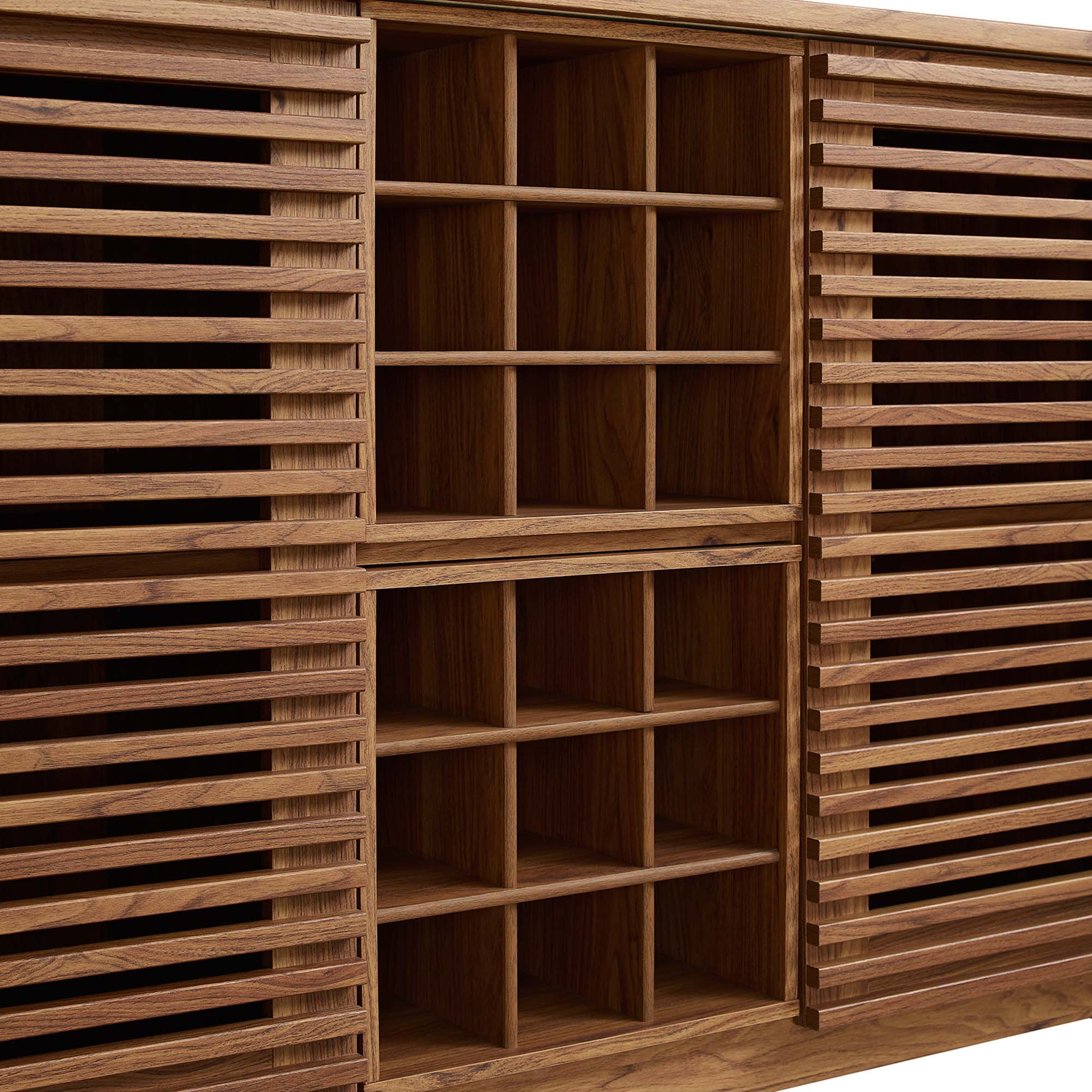 Render Bar Cabinet, Walnut