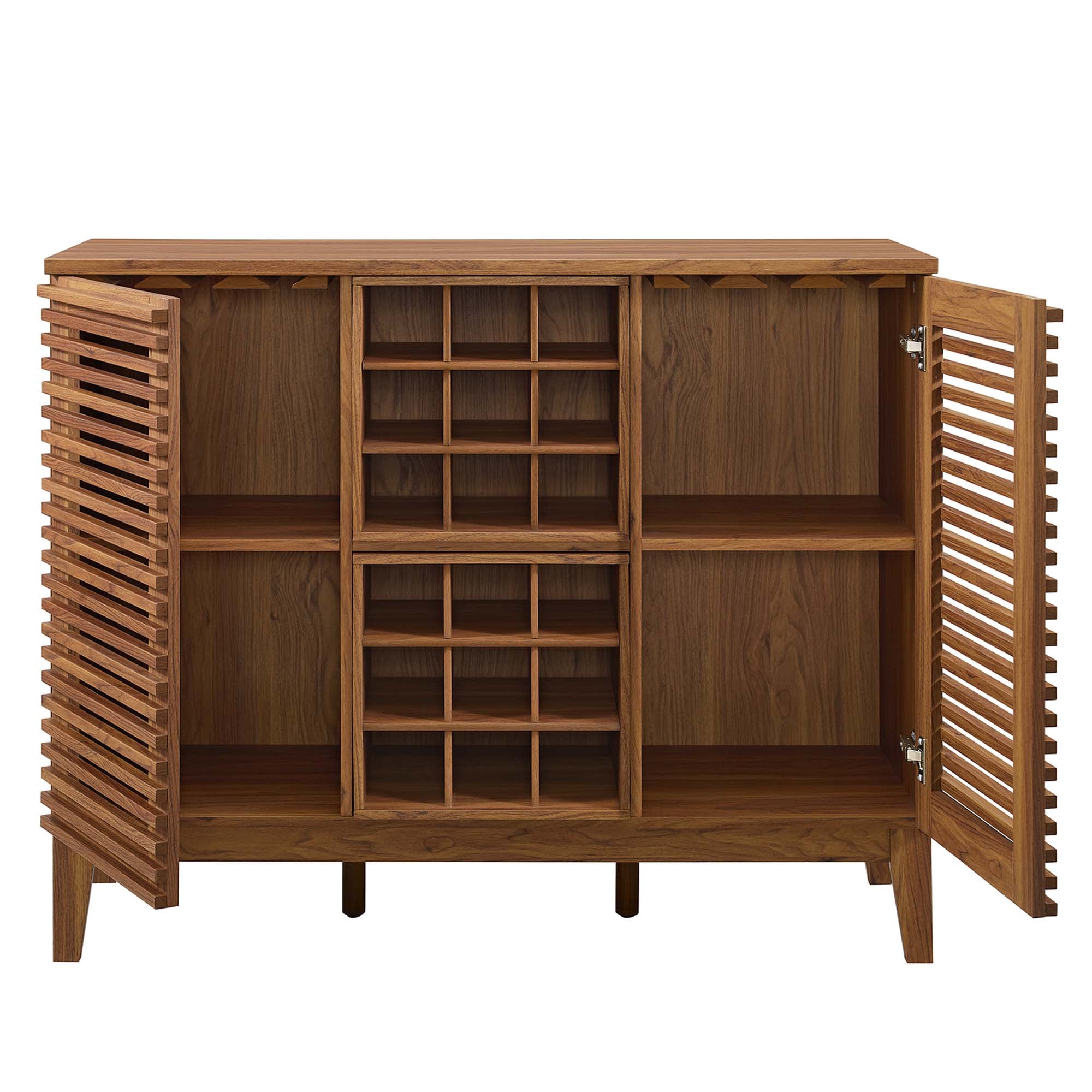 Render Bar Cabinet, Walnut