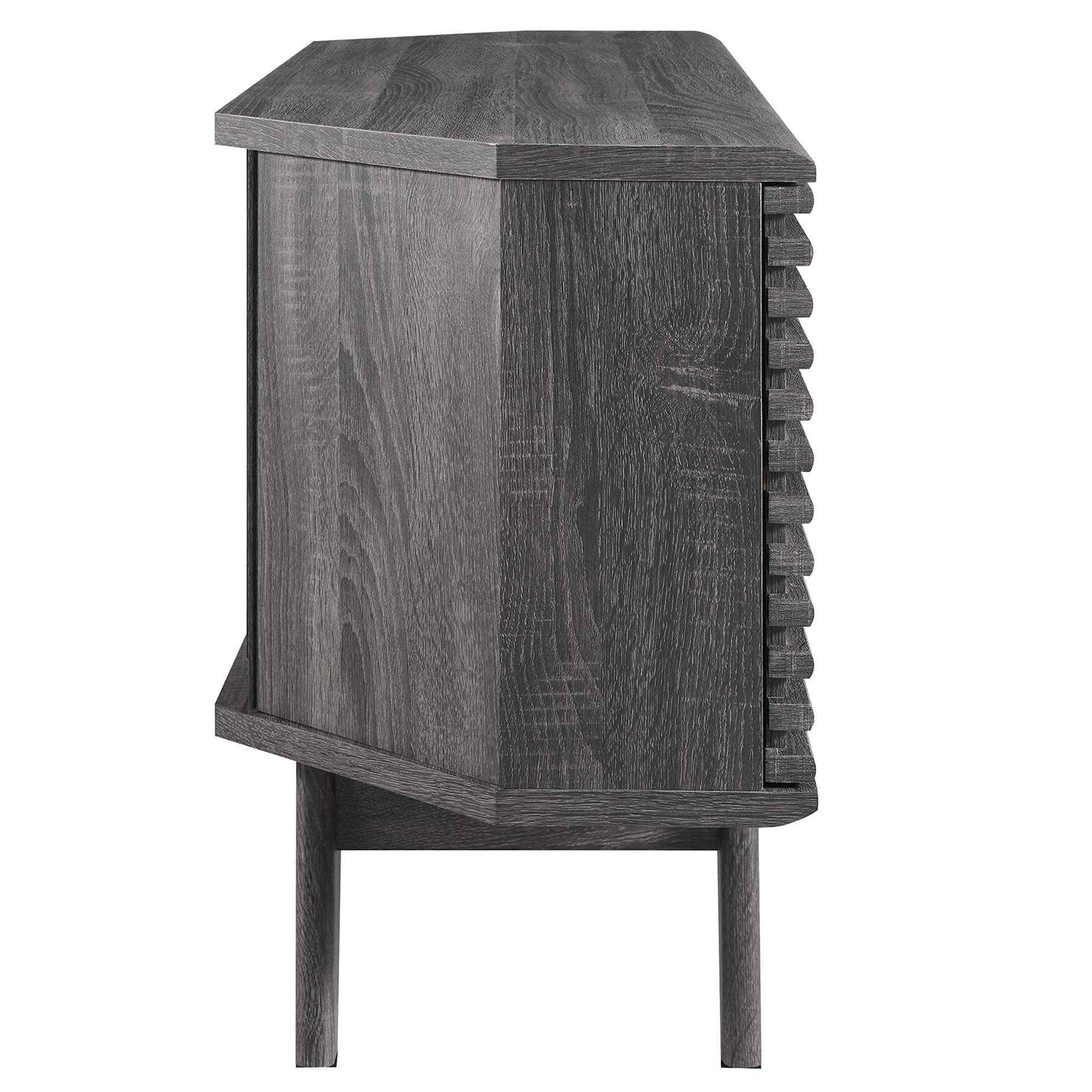 Render 46" Corner TV Stand, Charcoal