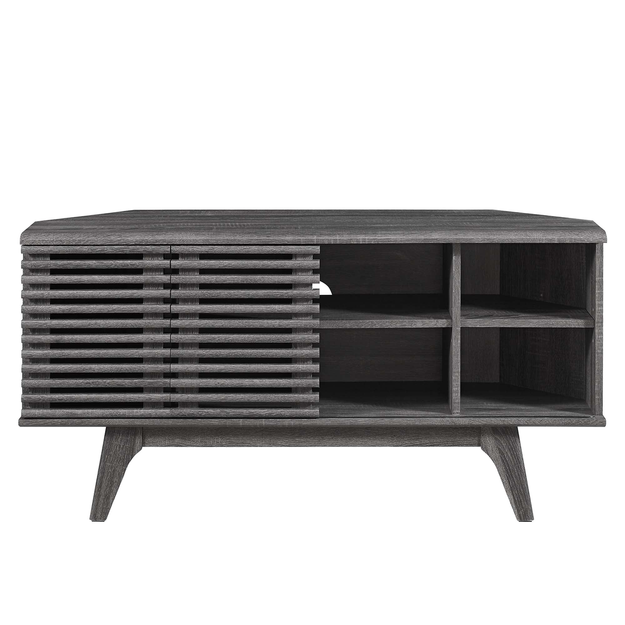 Render 46" Corner TV Stand, Charcoal