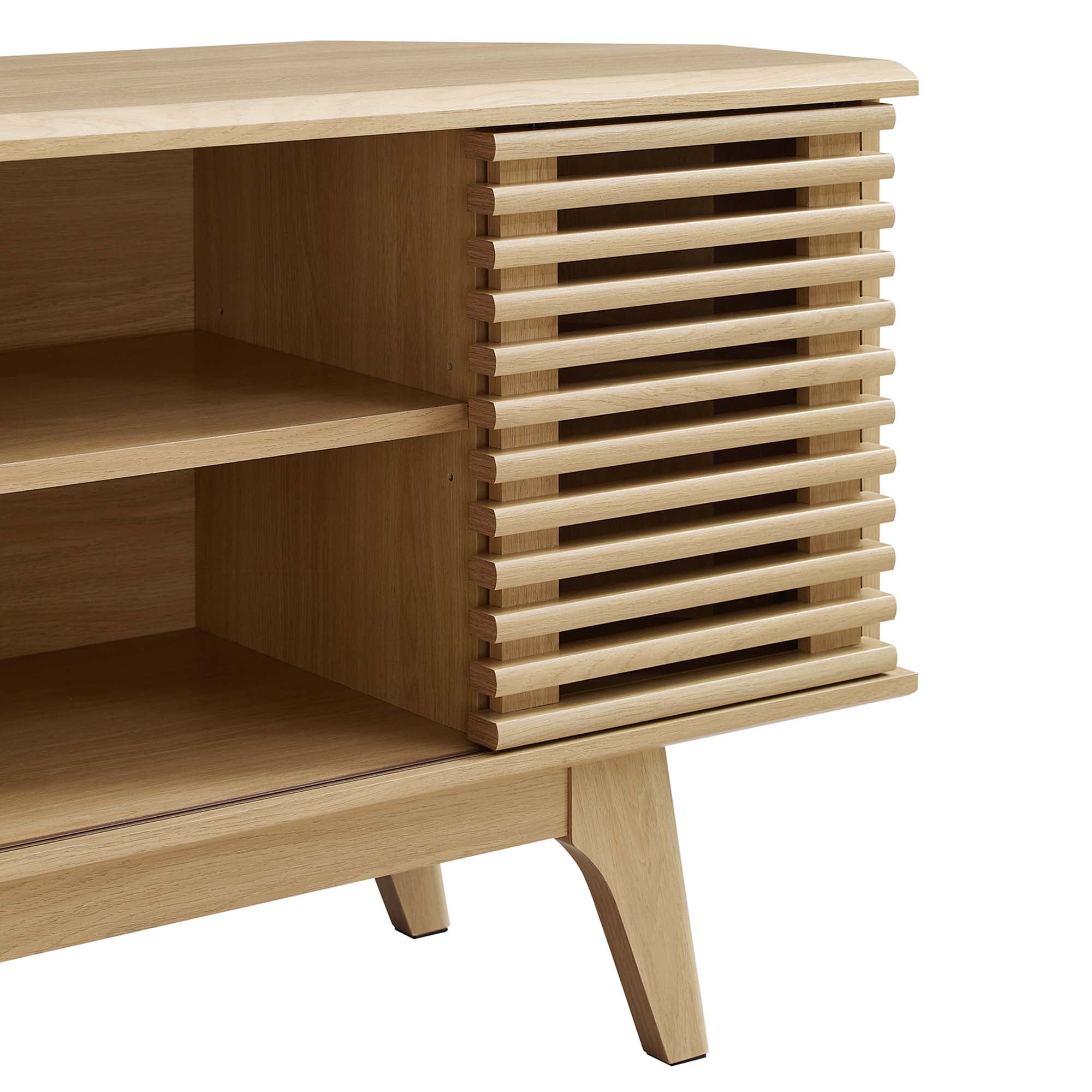 Render 46" Corner TV Stand, Oak