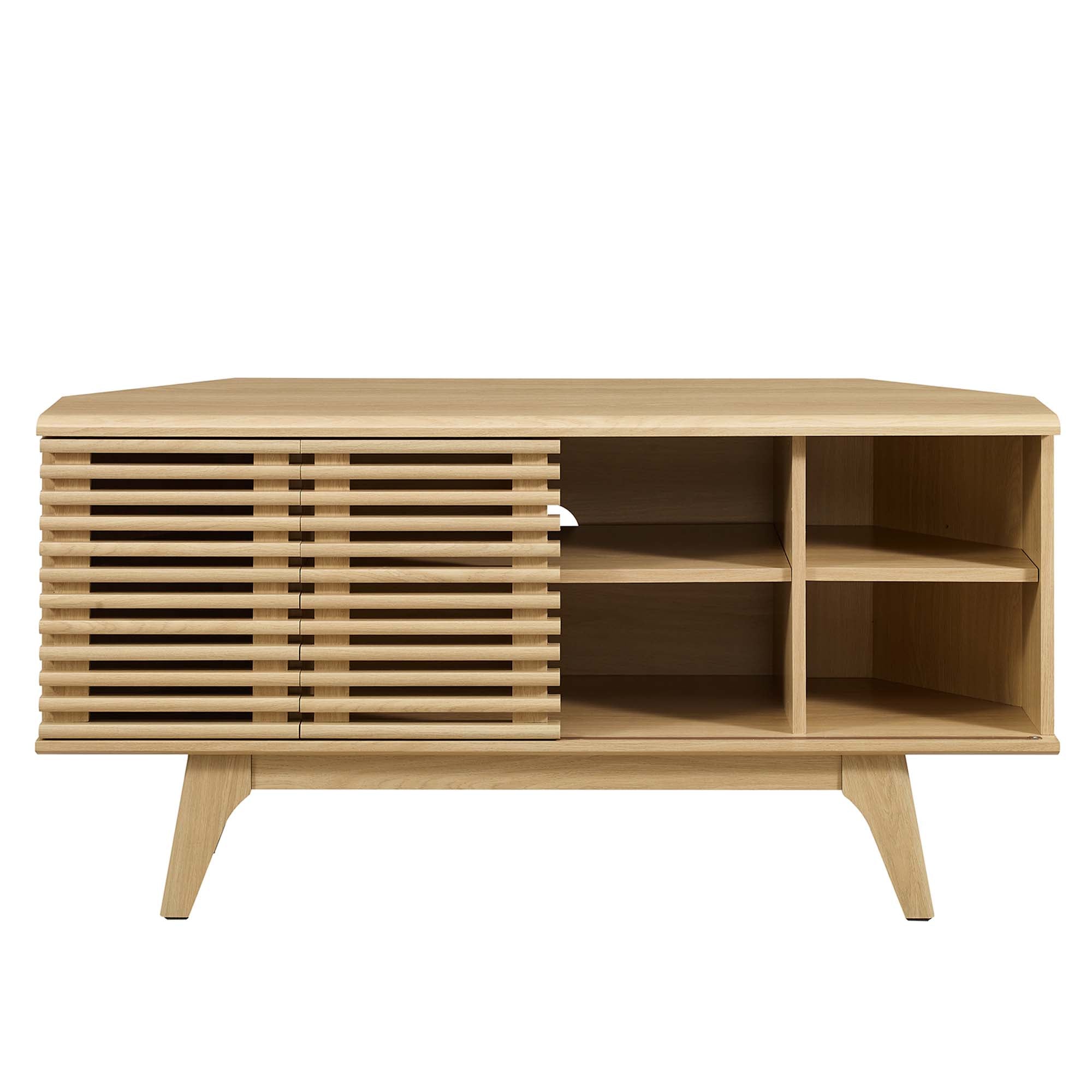 Render 46" Corner TV Stand, Oak