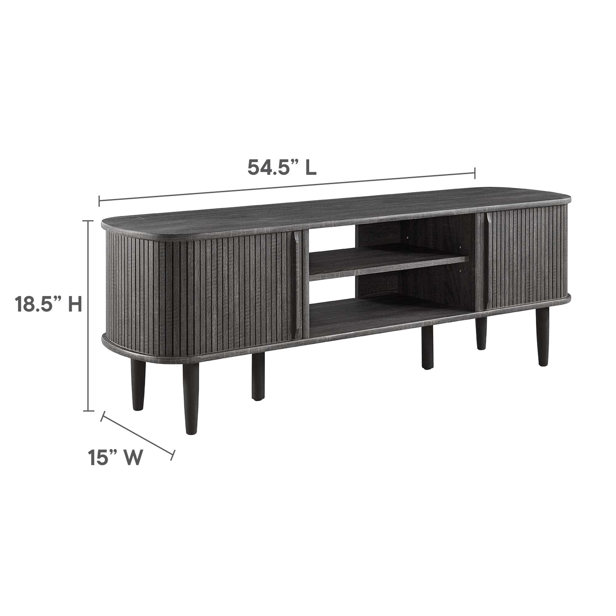 Contour 55" TV Stand, Charcoal