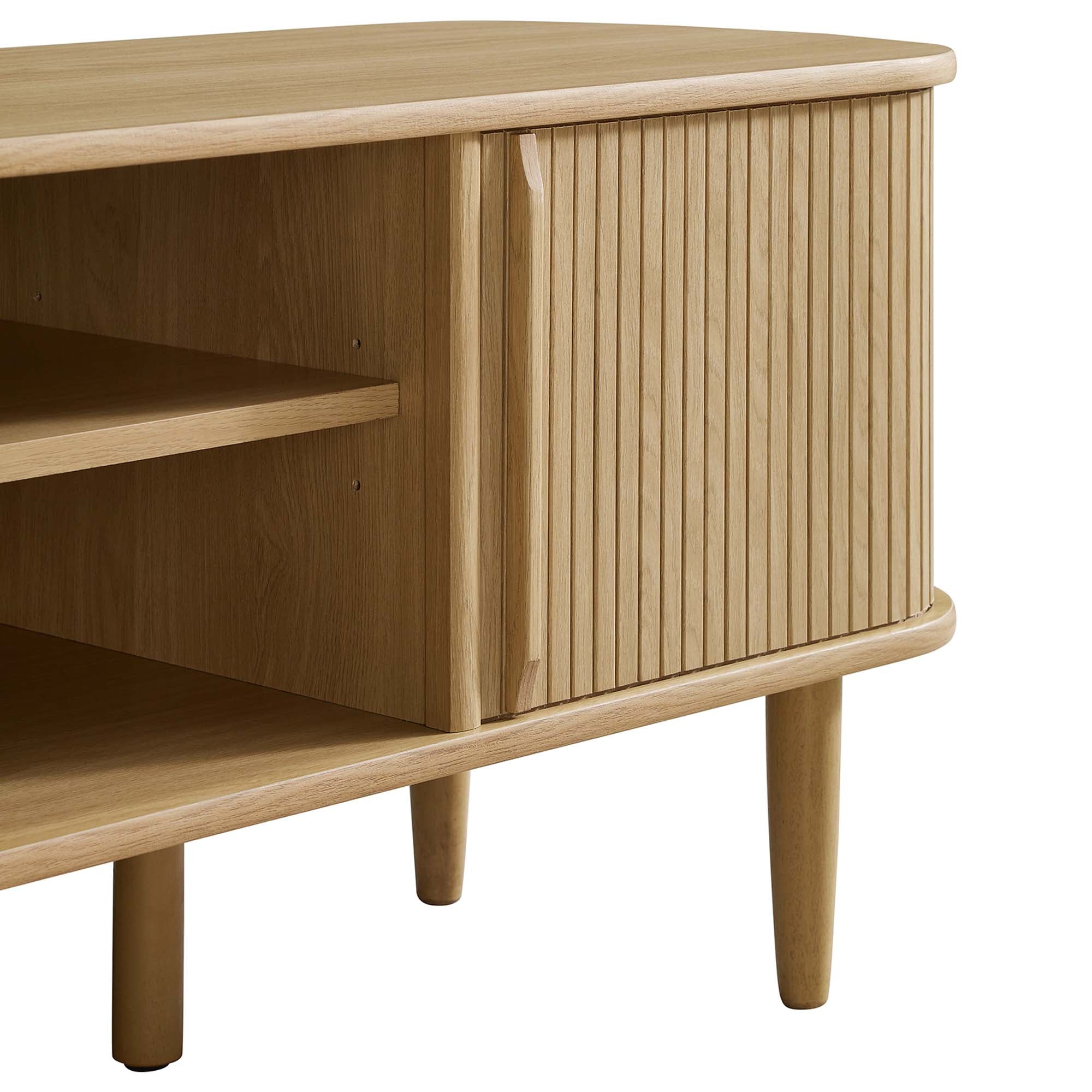 Contour 55" TV Stand, Oak