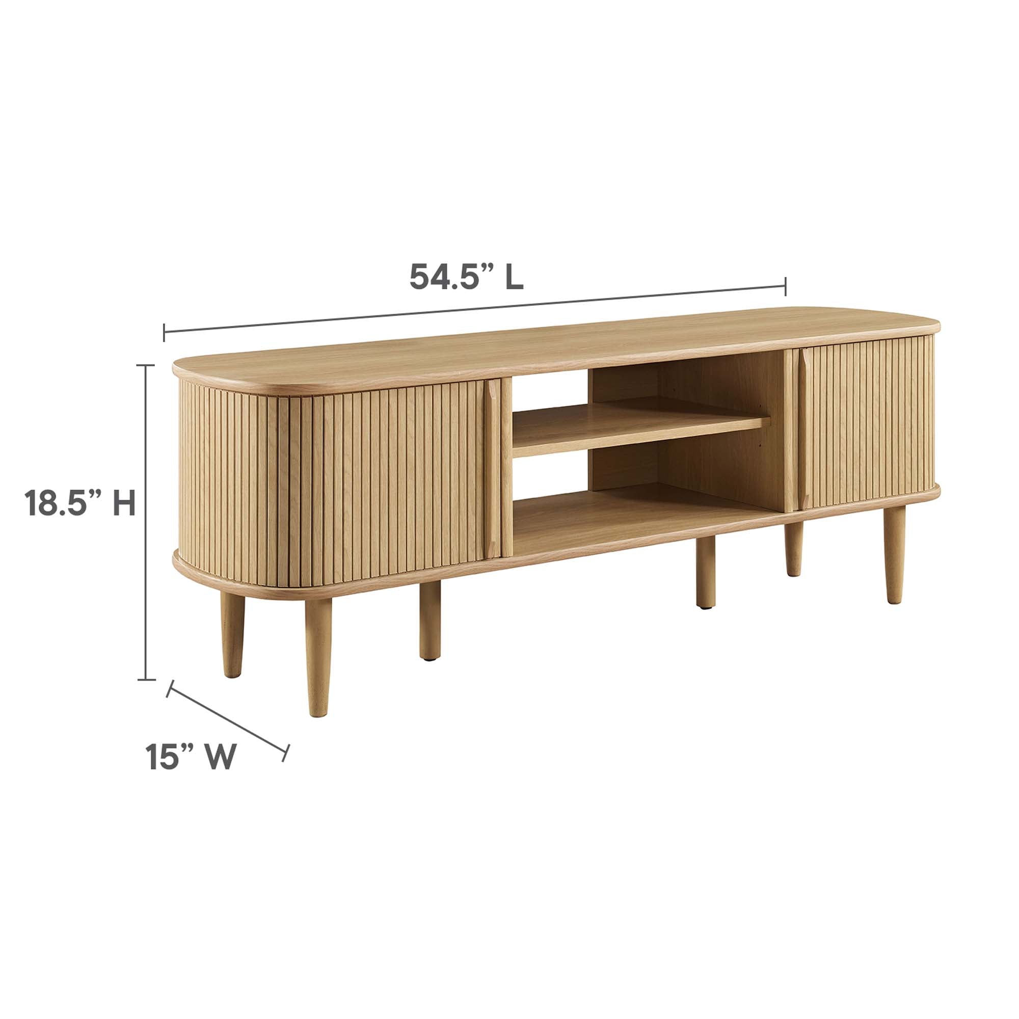 Contour 55" TV Stand, Oak