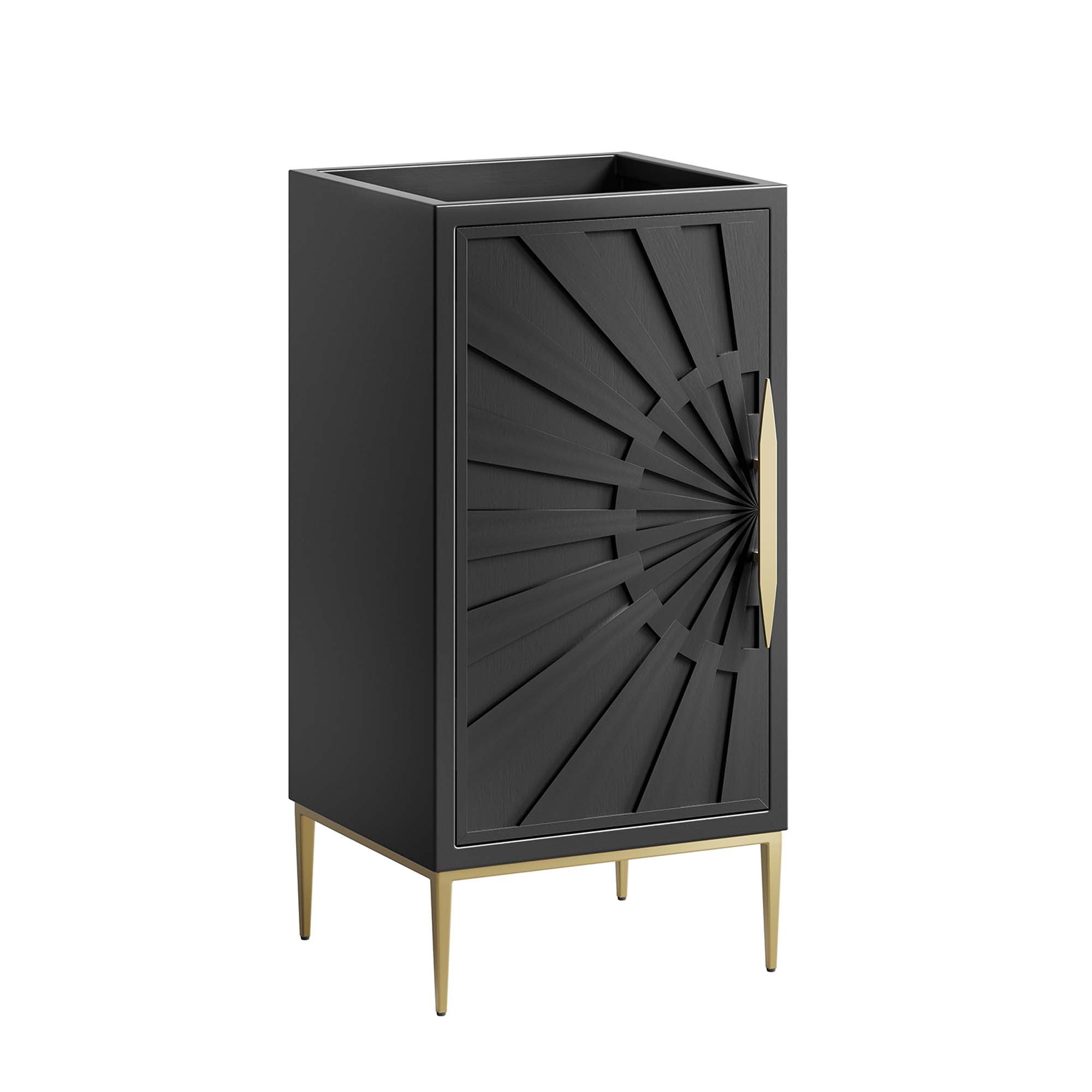 Awaken 18" Bathroom Vanity Cabinet, Black