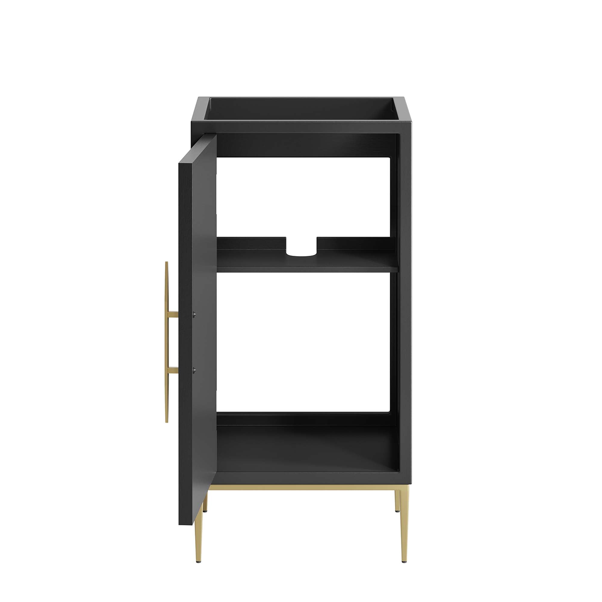 Awaken 18" Bathroom Vanity Cabinet, Black