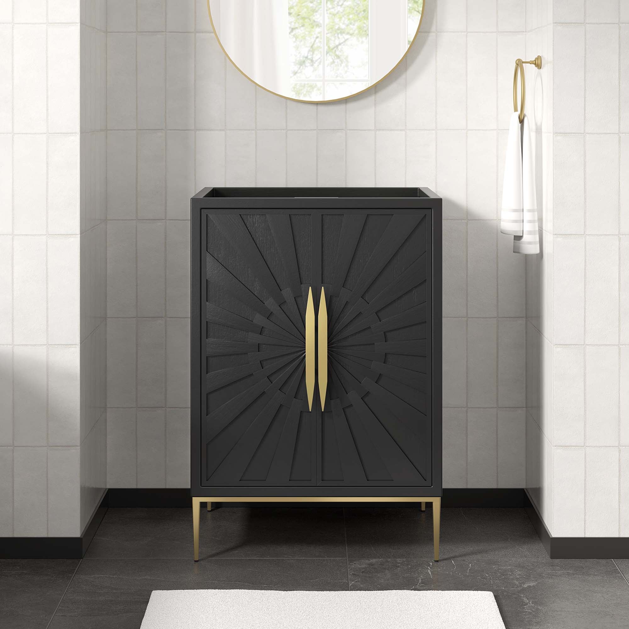 Awaken 24" Bathroom Vanity Cabinet, Black