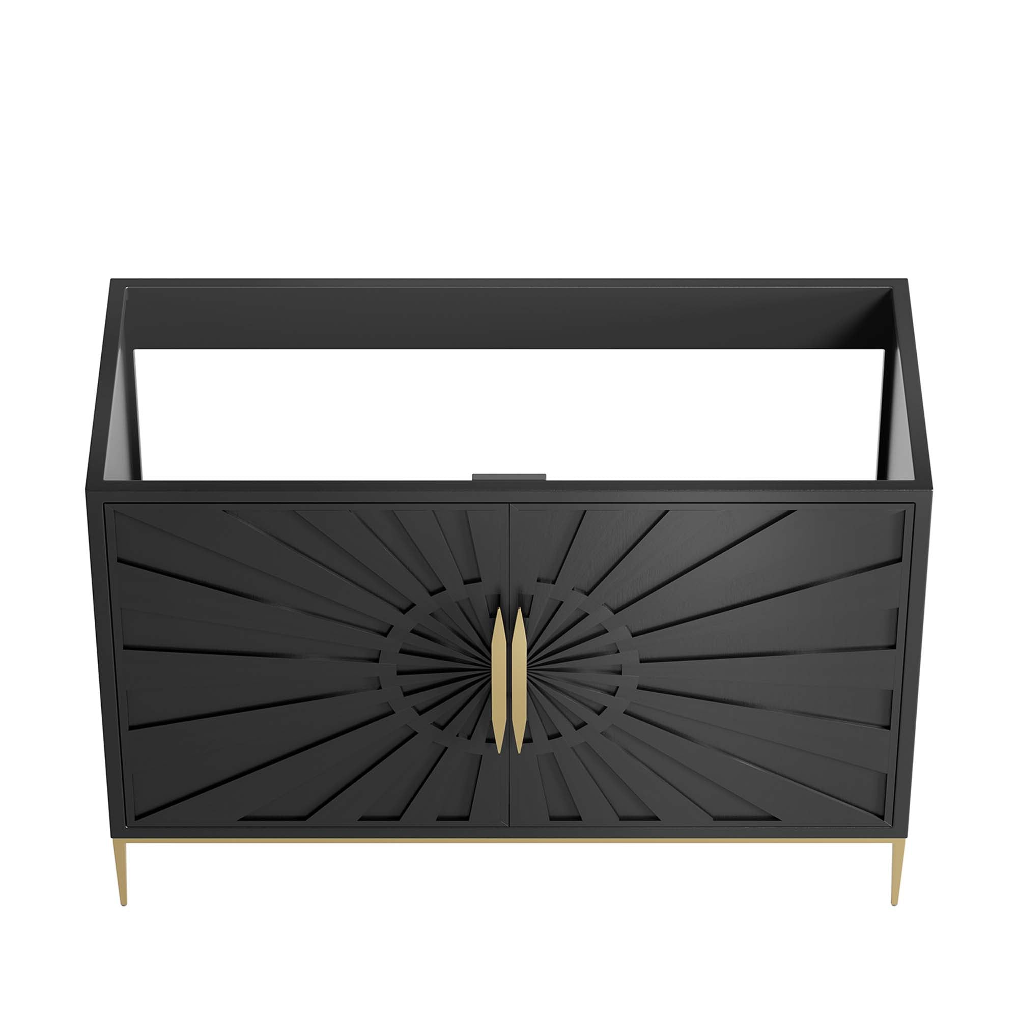 Awaken 48" Double or Single Sink Compatible (Not Included) Bathroom Vanity Cabinet, Black