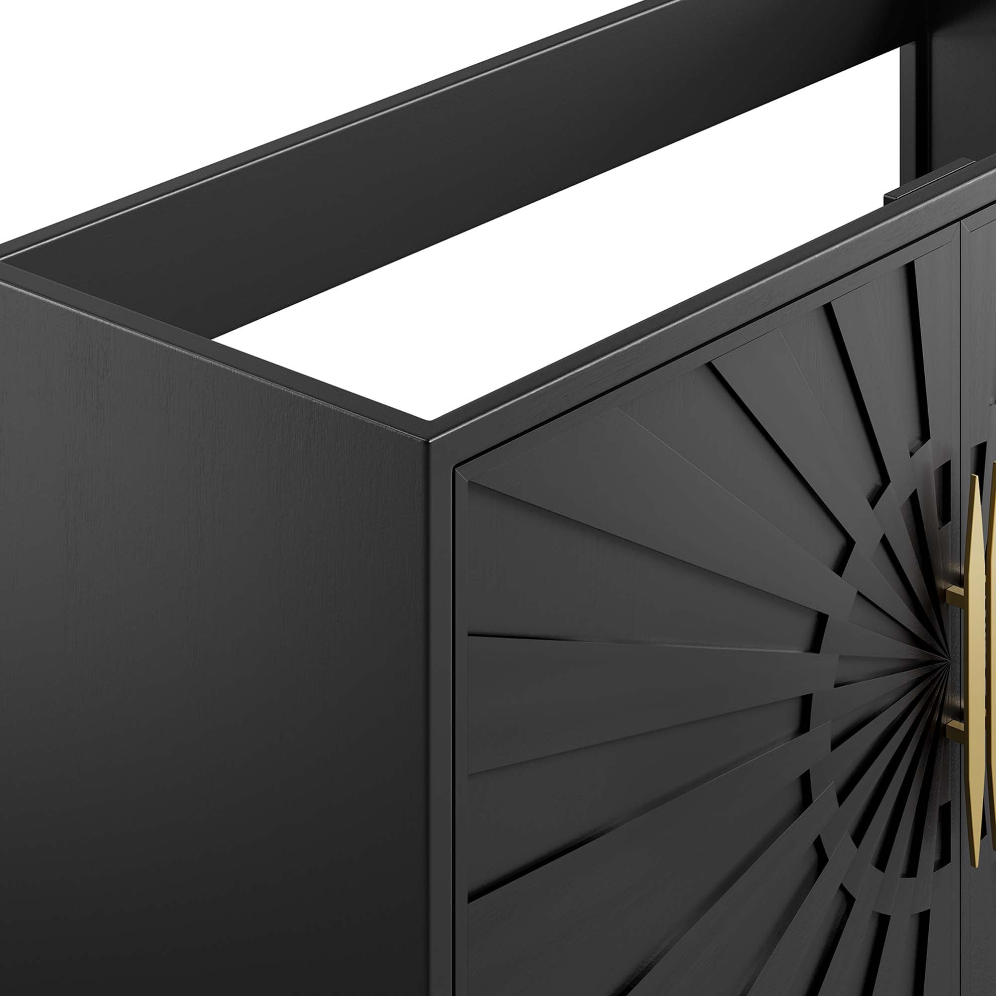 Awaken 48" Double or Single Sink Compatible (Not Included) Bathroom Vanity Cabinet, Black