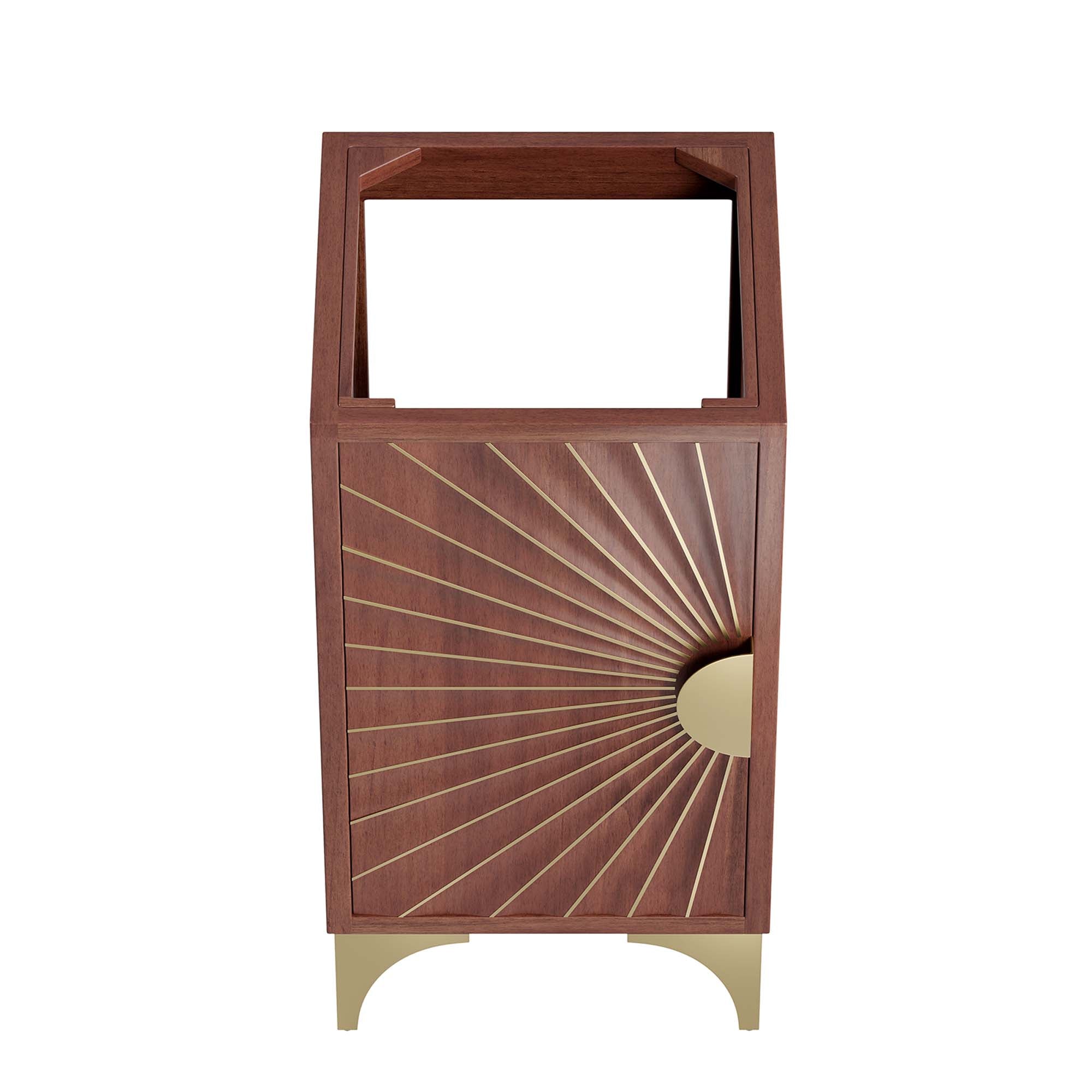 Daylight 18" Bathroom Vanity Cabinet, Walnut