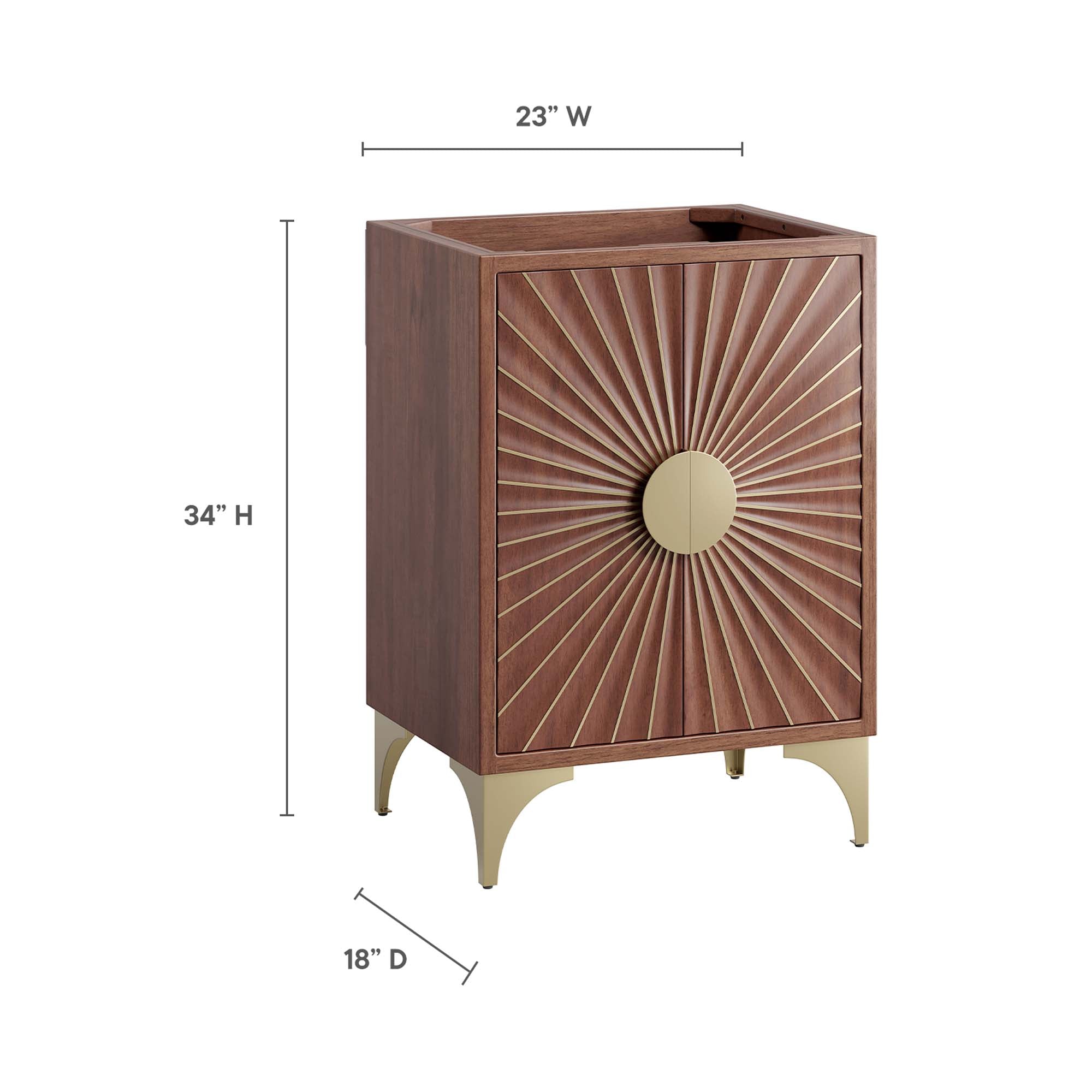 Daylight 24" Bathroom Vanity Cabinet, Walnut