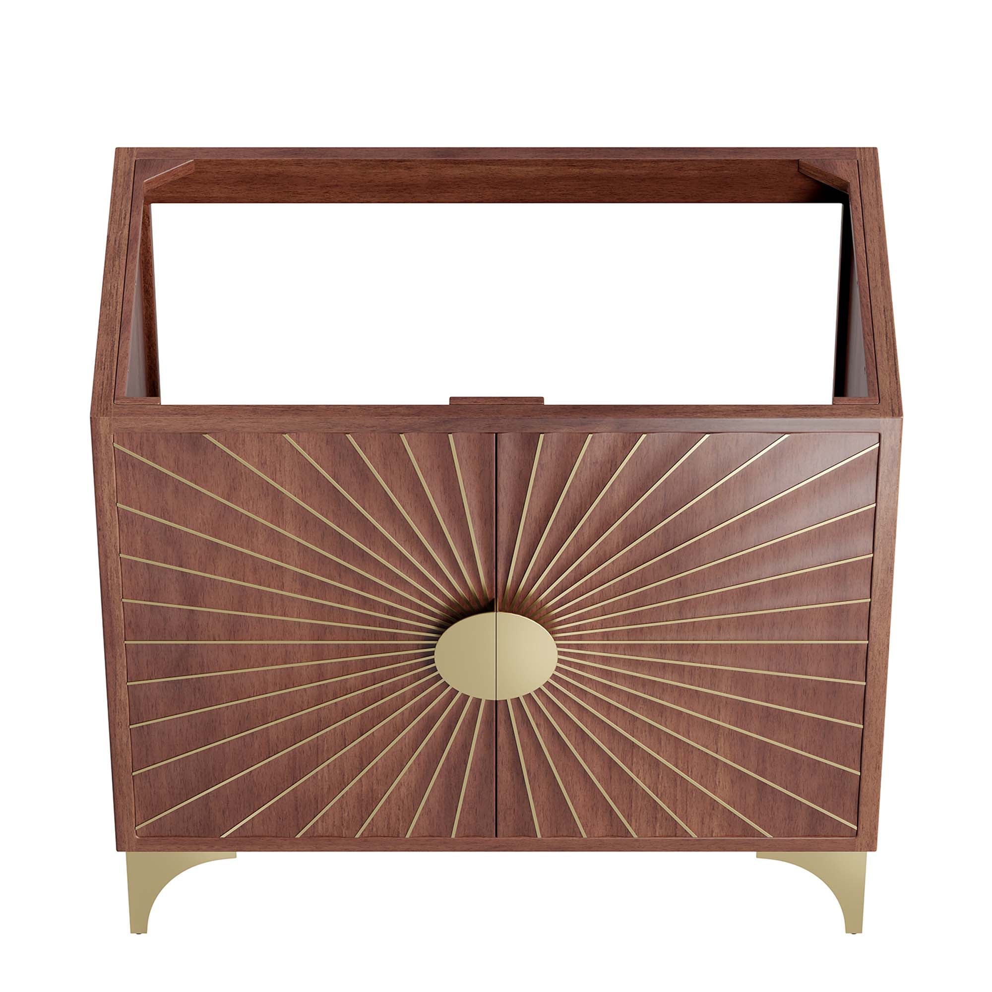Daylight 36" Bathroom Vanity Cabinet, Walnut