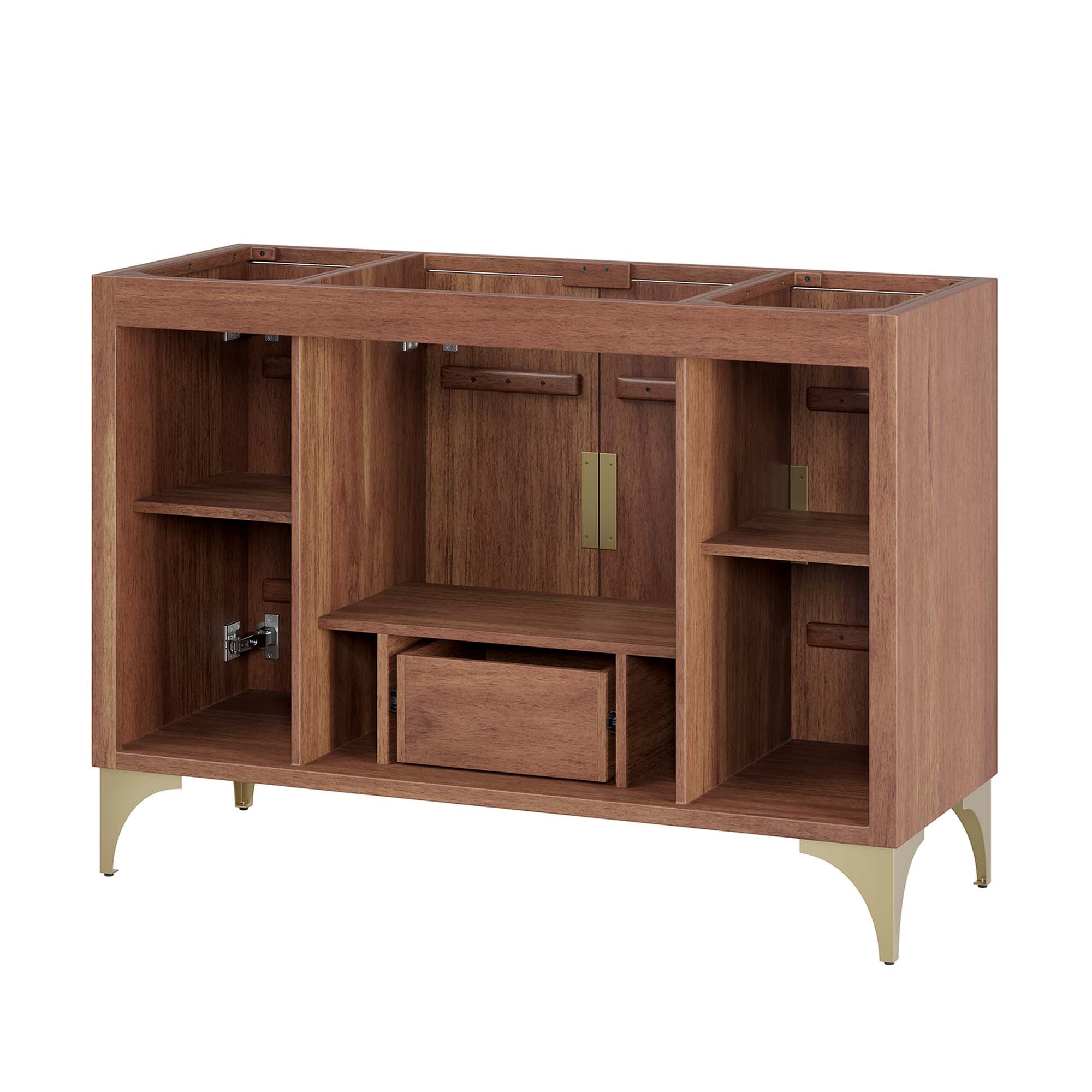 Daylight 48" Single Sink Compatible (Not Included) Bathroom Vanity Cabinet, Walnut
