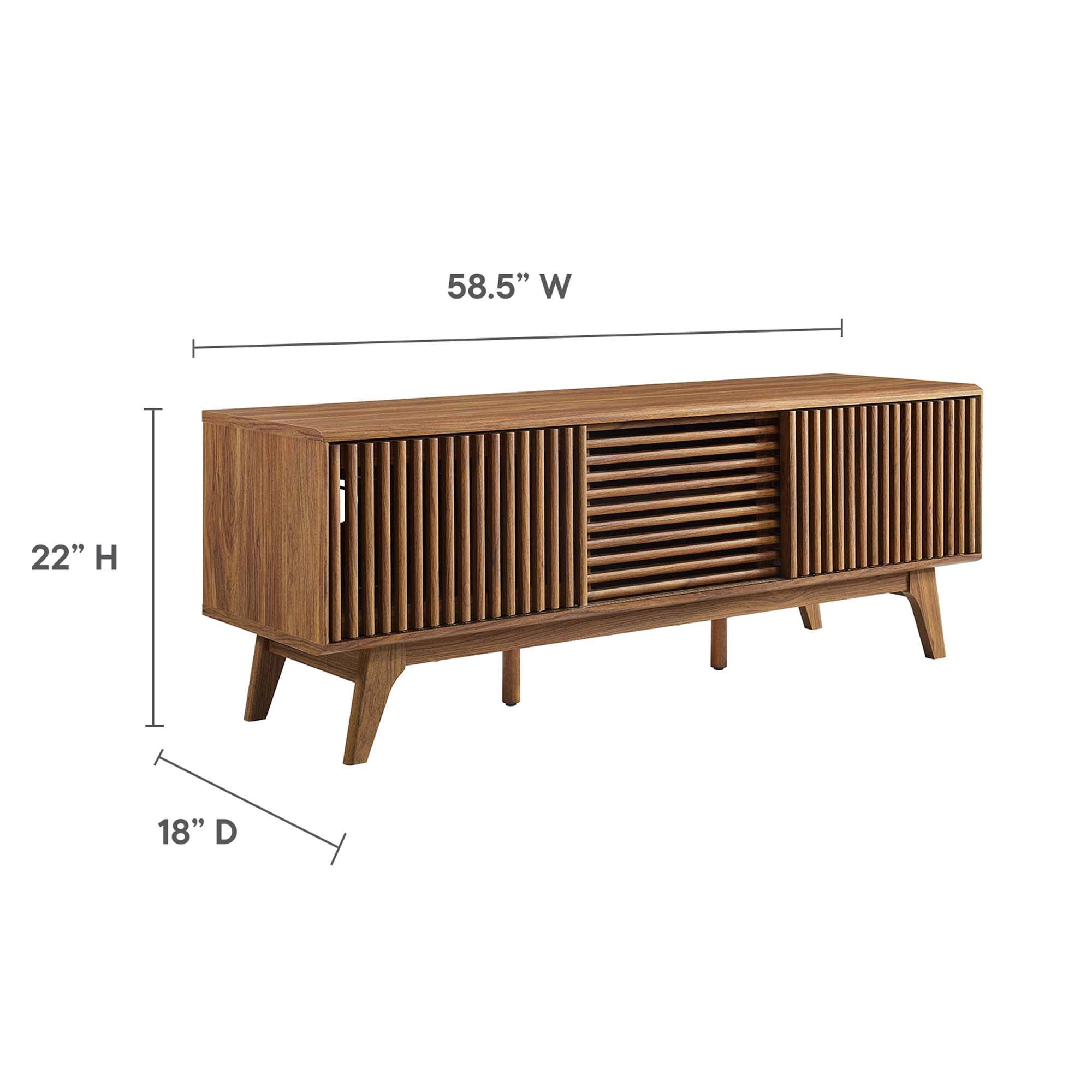 Iterate 59" TV Stand, Walnut