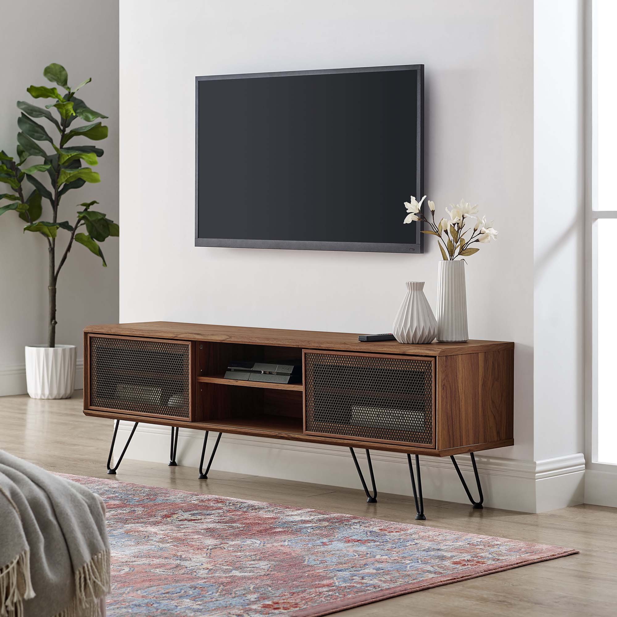 Nomad 59" TV Stand, Walnut