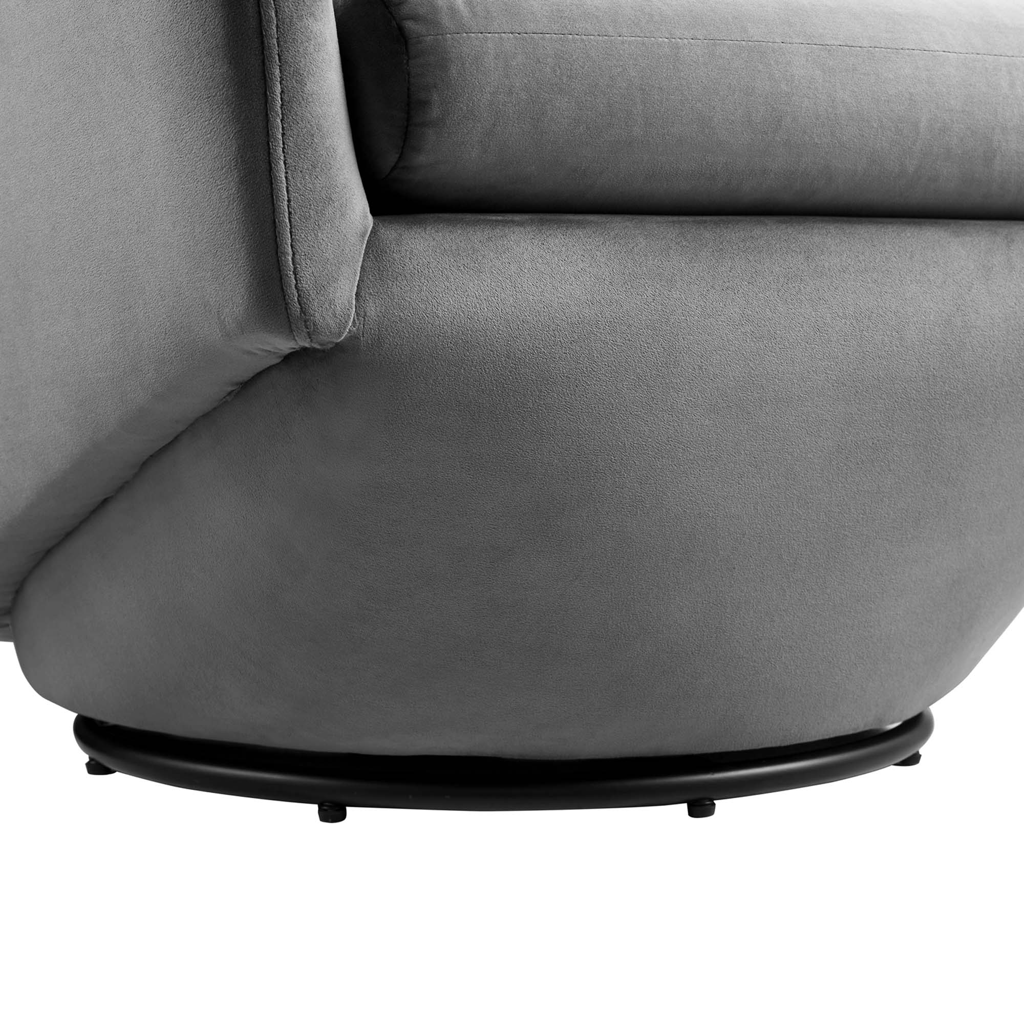 Series Performance Velvet Fabric Swivel Chair, Gray