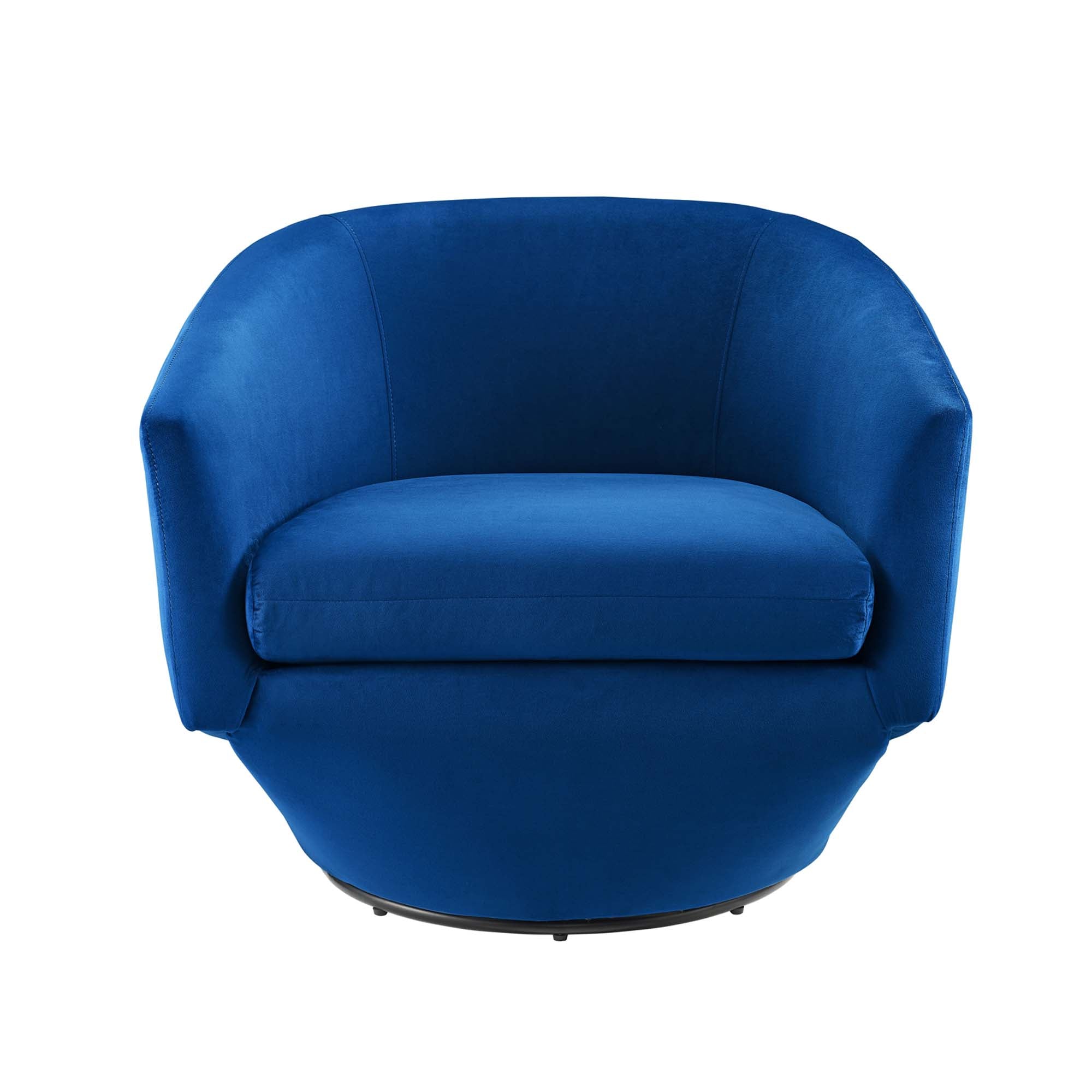 Series Performance Velvet Fabric Swivel Chair, Navy