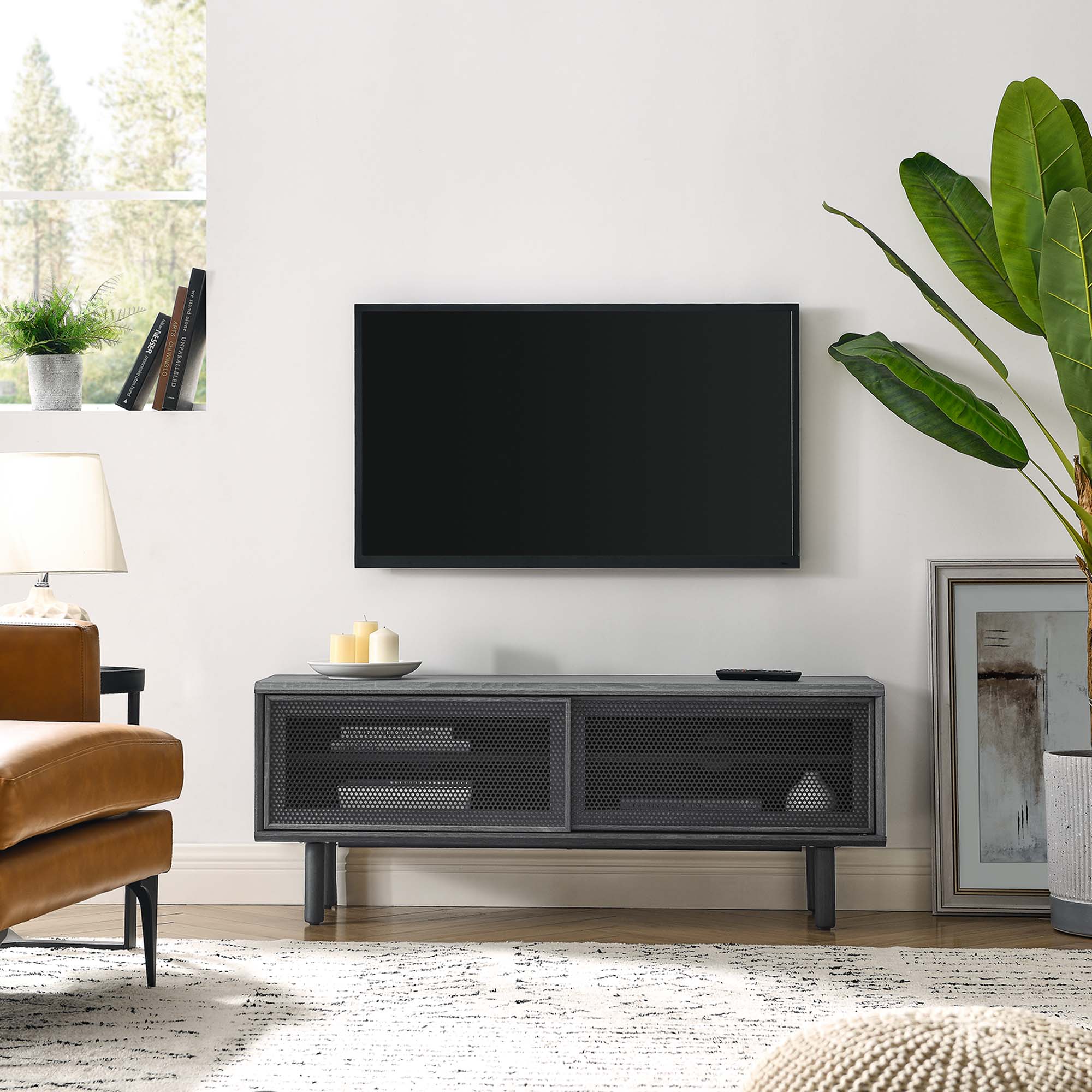 Kurtis 47" TV Stand, Charcoal