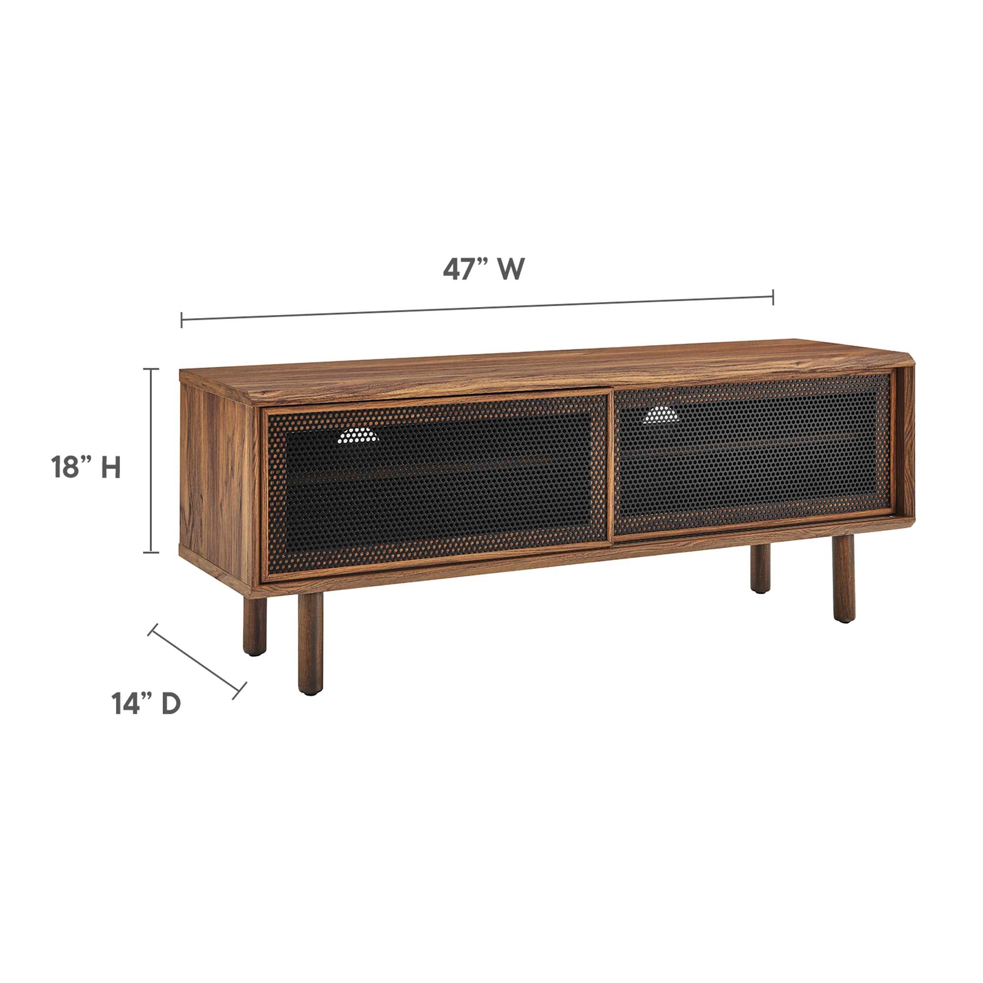 Kurtis 47" TV Stand, Walnut
