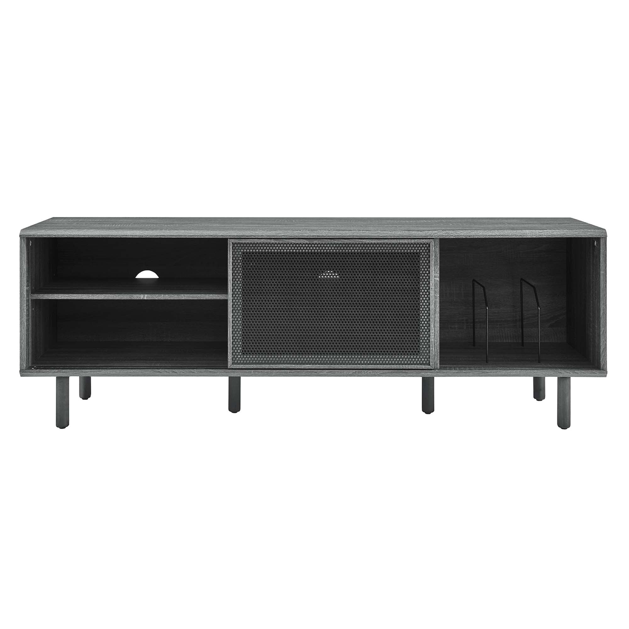 Kurtis 67" TV and Vinyl Record Stand, Charcoal