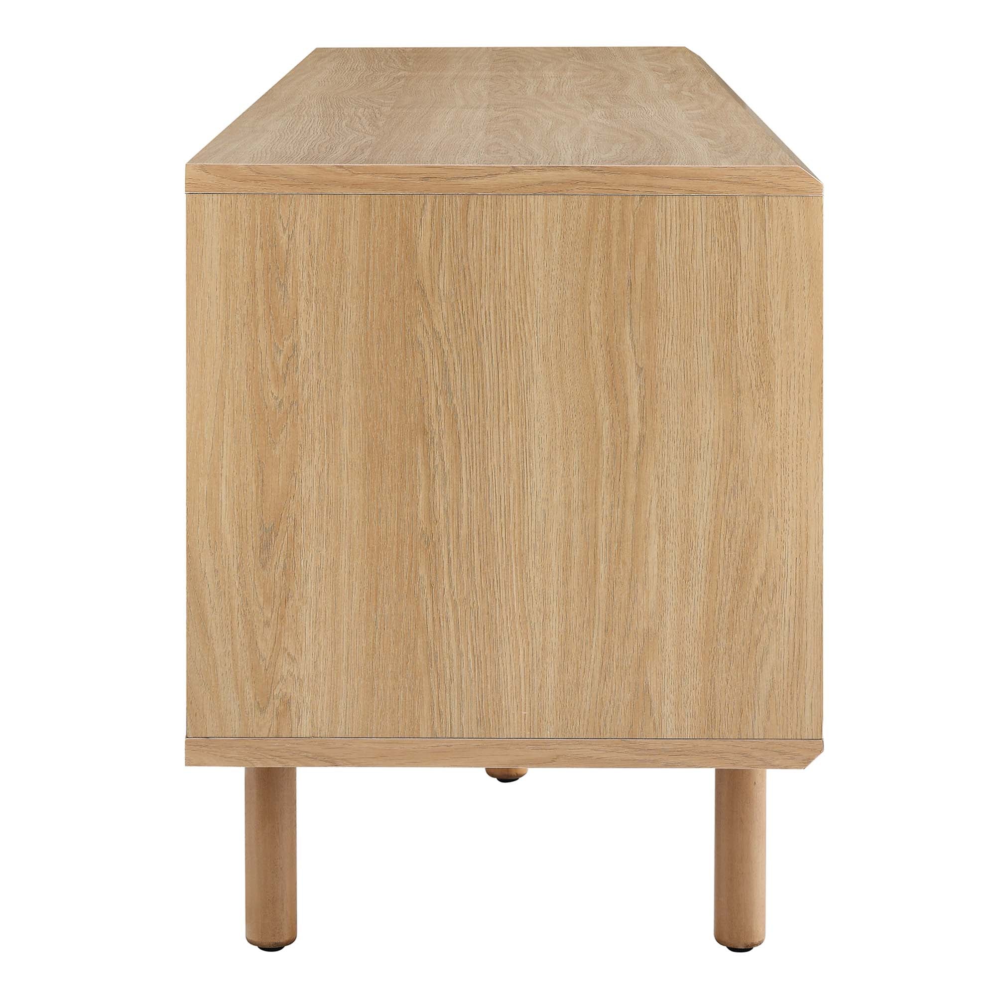 Kurtis 67" TV and Vinyl Record Stand, Oak