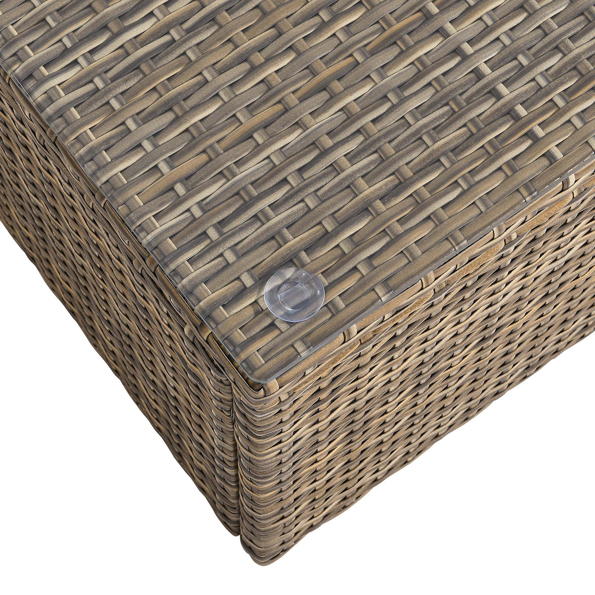 Convene Outdoor Patio Coffee Table, Brown