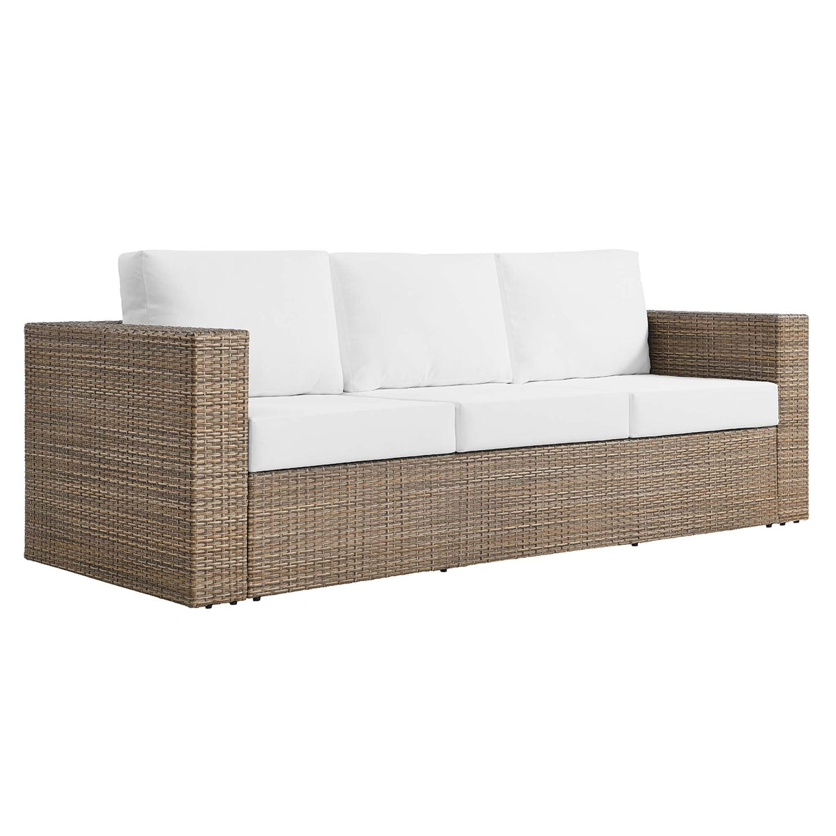 Convene Outdoor Patio Sofa, Cappuccino White