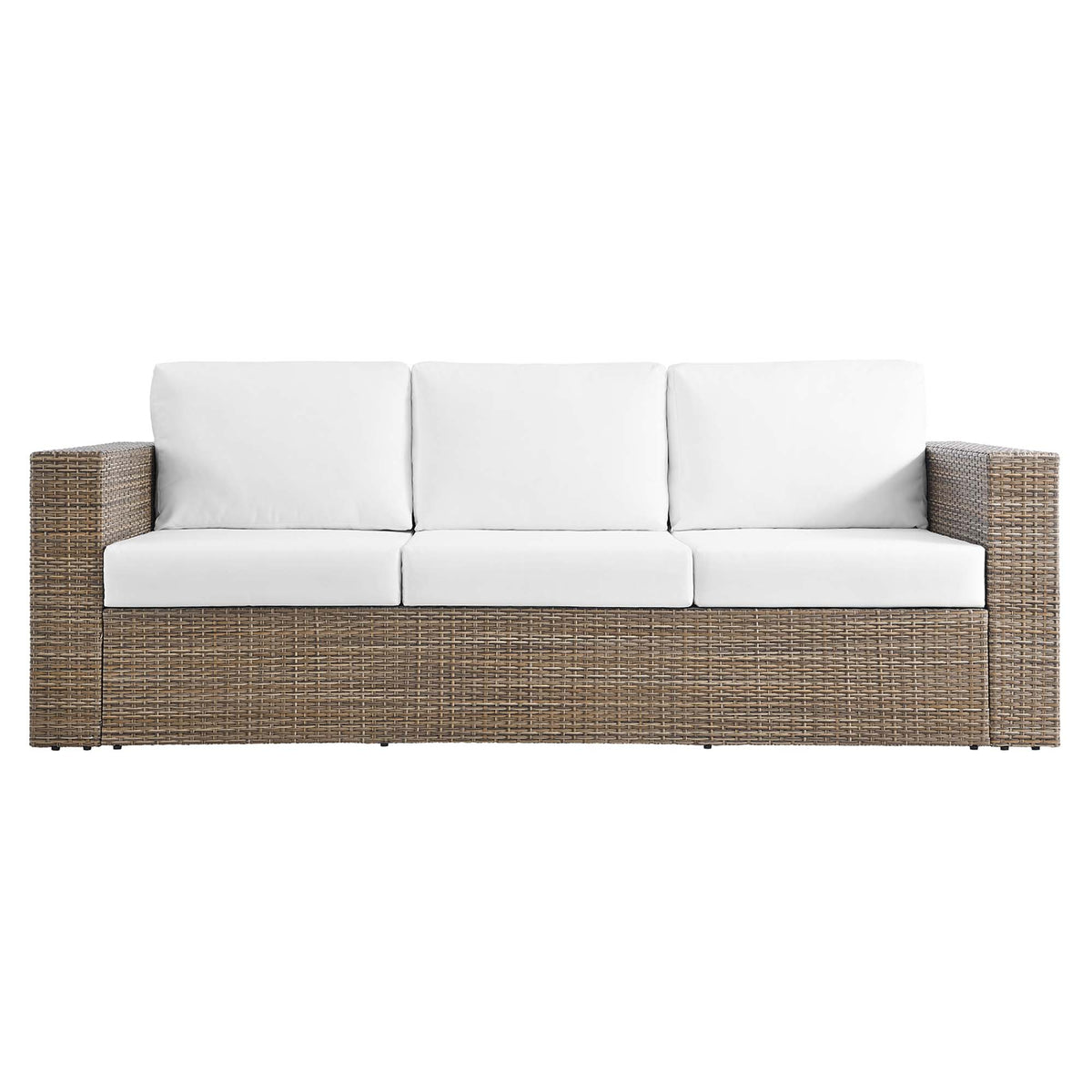 Convene Outdoor Patio Sofa, Cappuccino White
