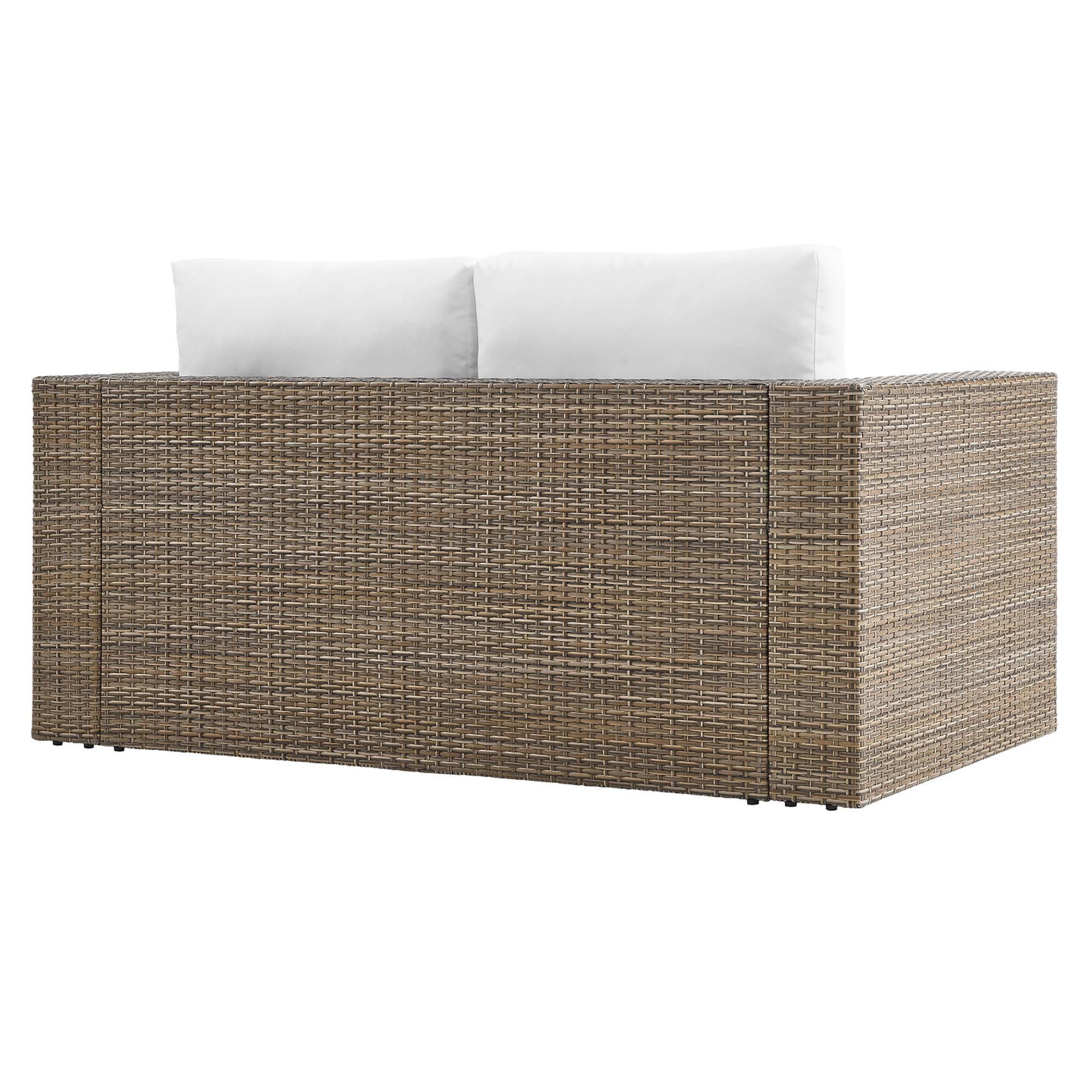Convene Outdoor Patio Loveseat, Cappuccino White