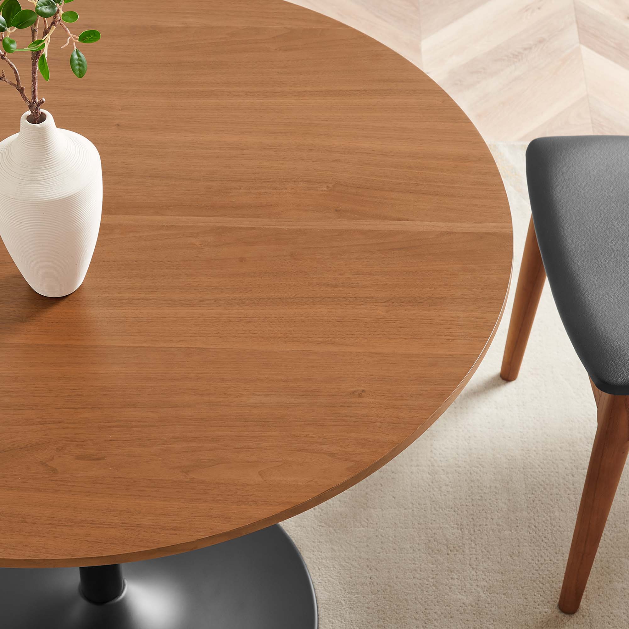 Amuse 40" Dining Table, Black Walnut