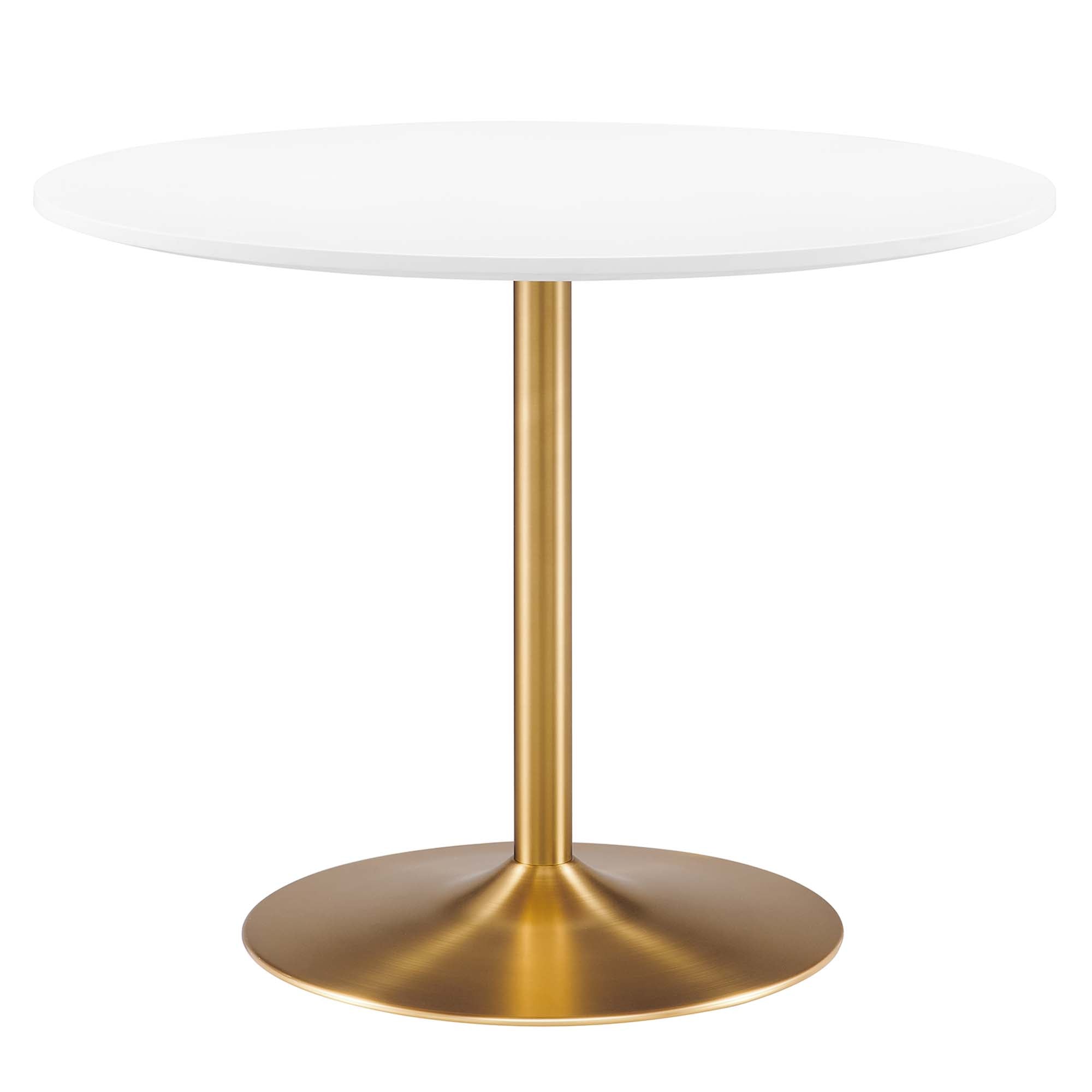 Amuse 40" Dining Table, Gold White