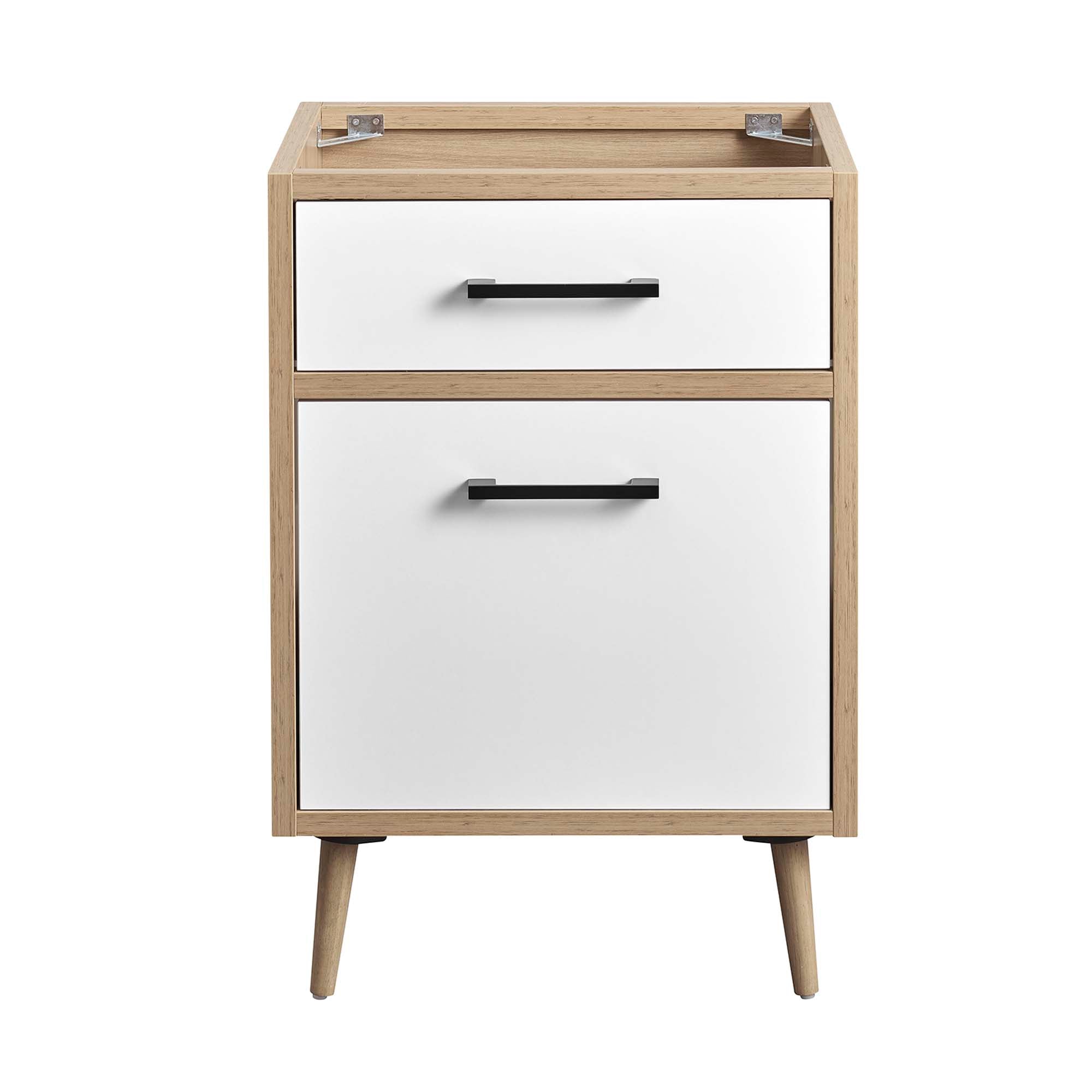 Maverick 24" Bathroom Vanity Cabinet Sink Basin Not Included, Oak White