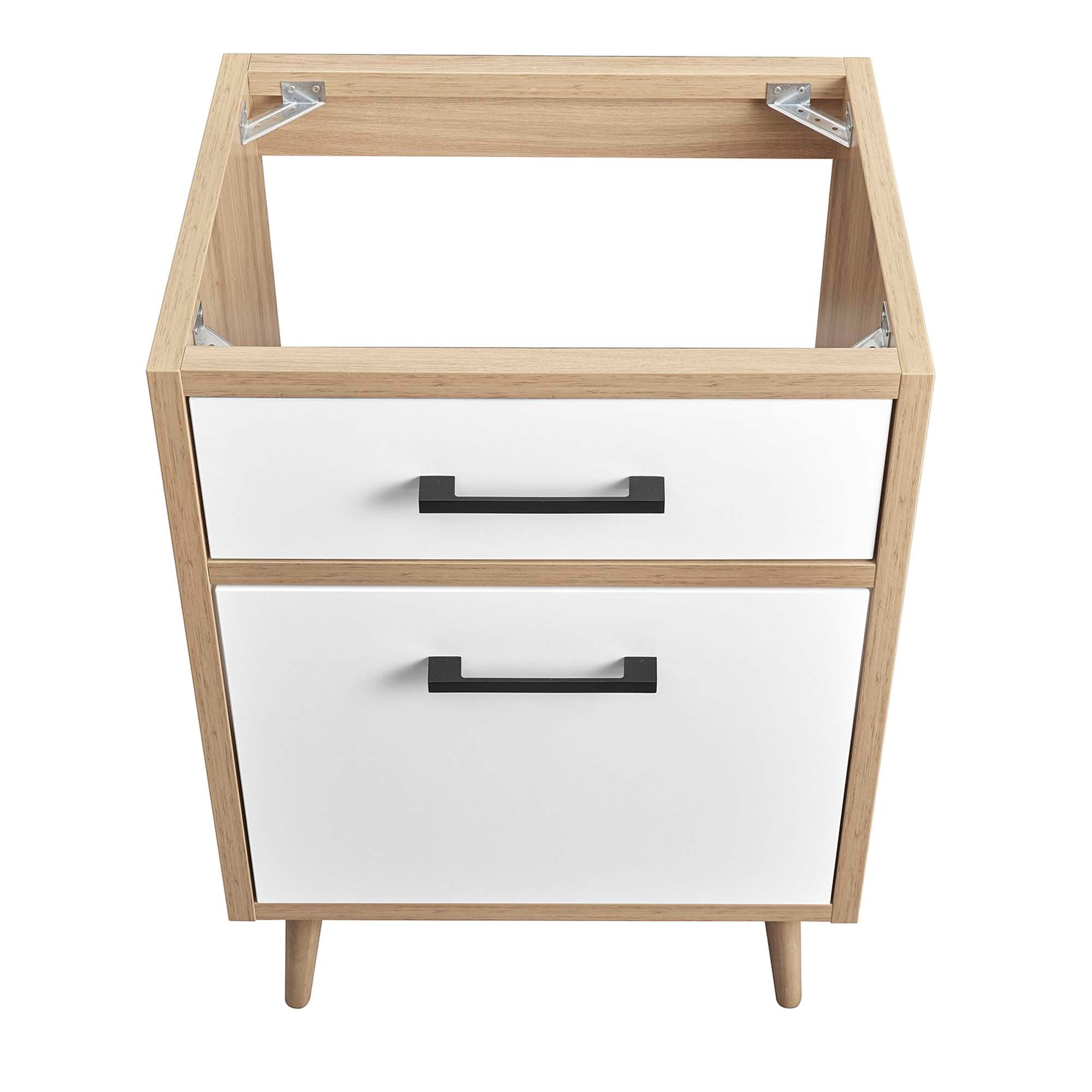 Maverick 24" Bathroom Vanity Cabinet Sink Basin Not Included, Oak White