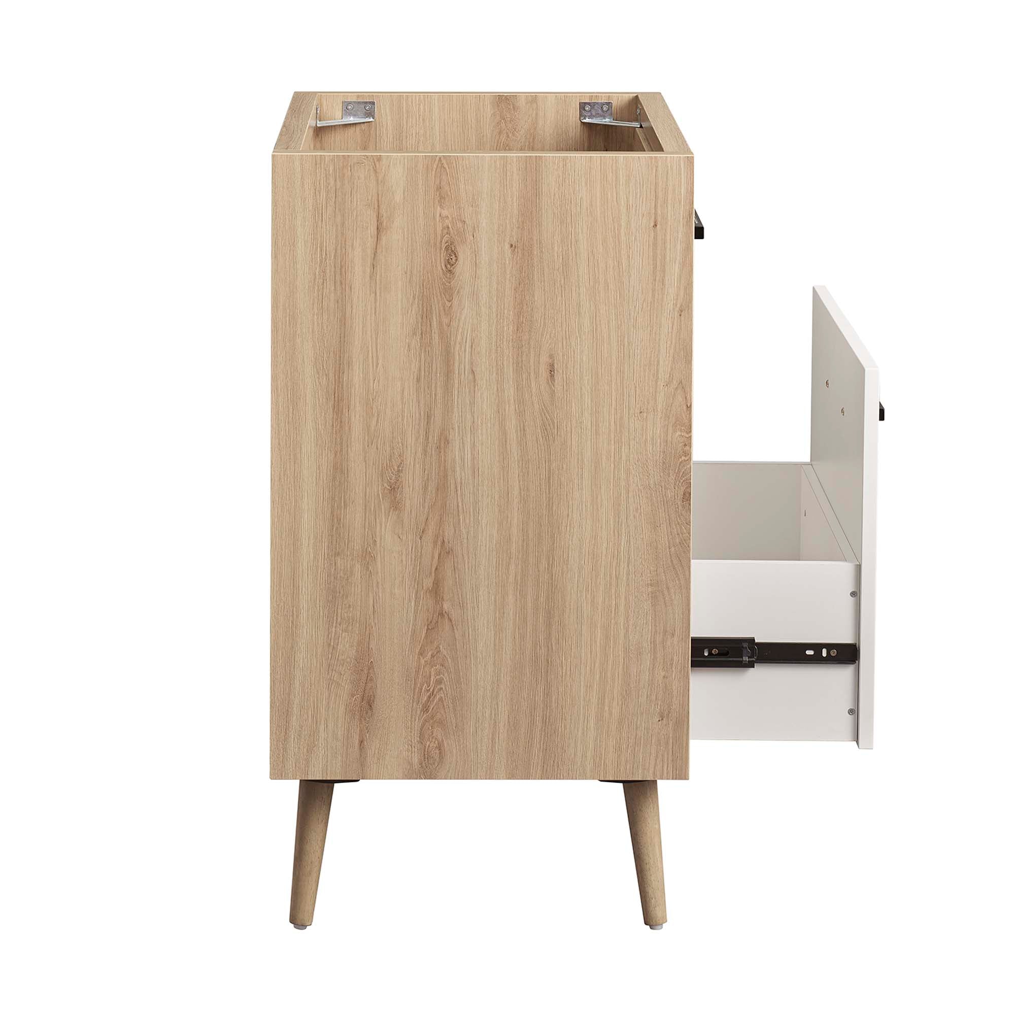 Maverick 24" Bathroom Vanity Cabinet Sink Basin Not Included, Oak White