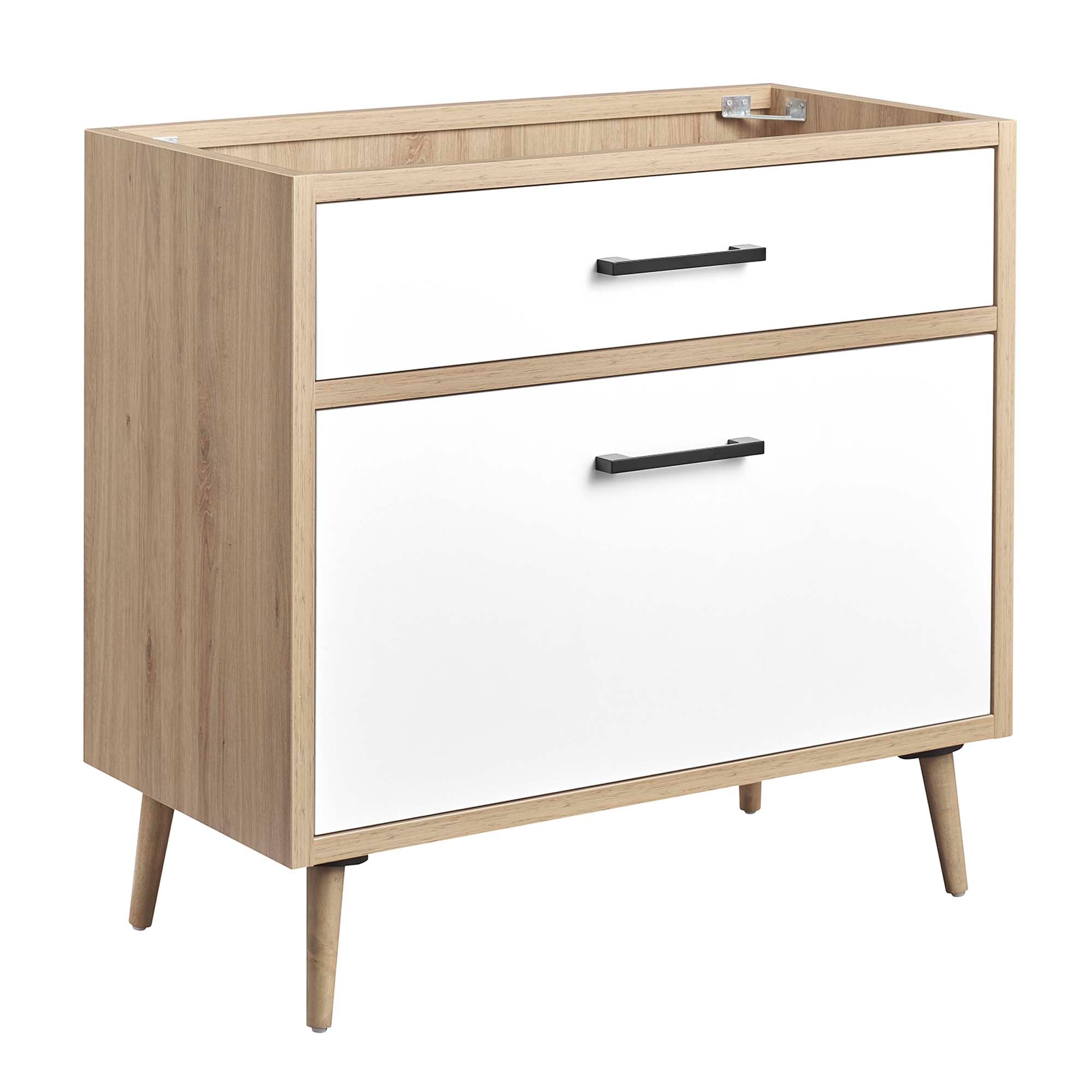 Maverick 36" Bathroom Vanity Cabinet Sink Basin Not Included, Oak White
