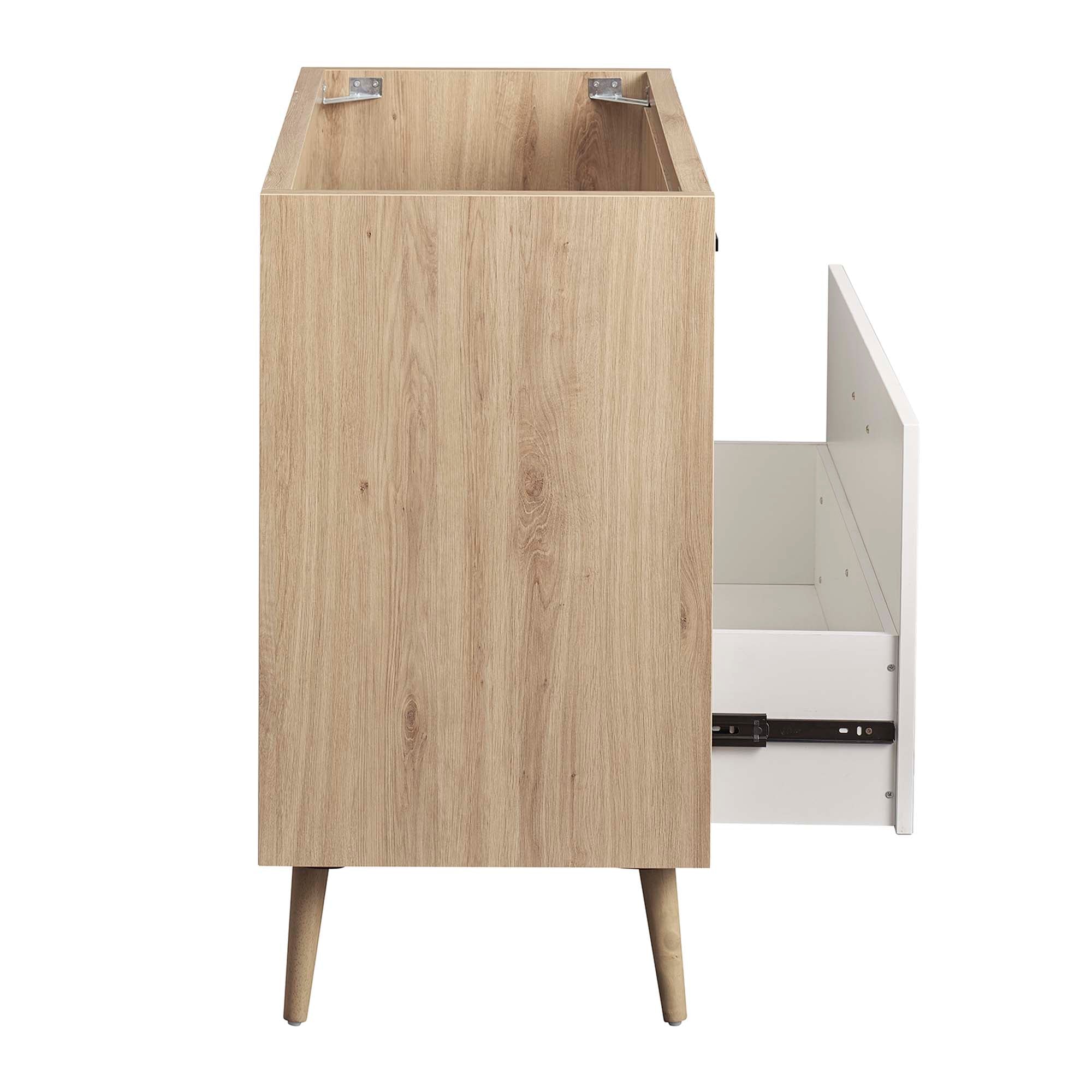 Maverick 36" Bathroom Vanity Cabinet Sink Basin Not Included, Oak White