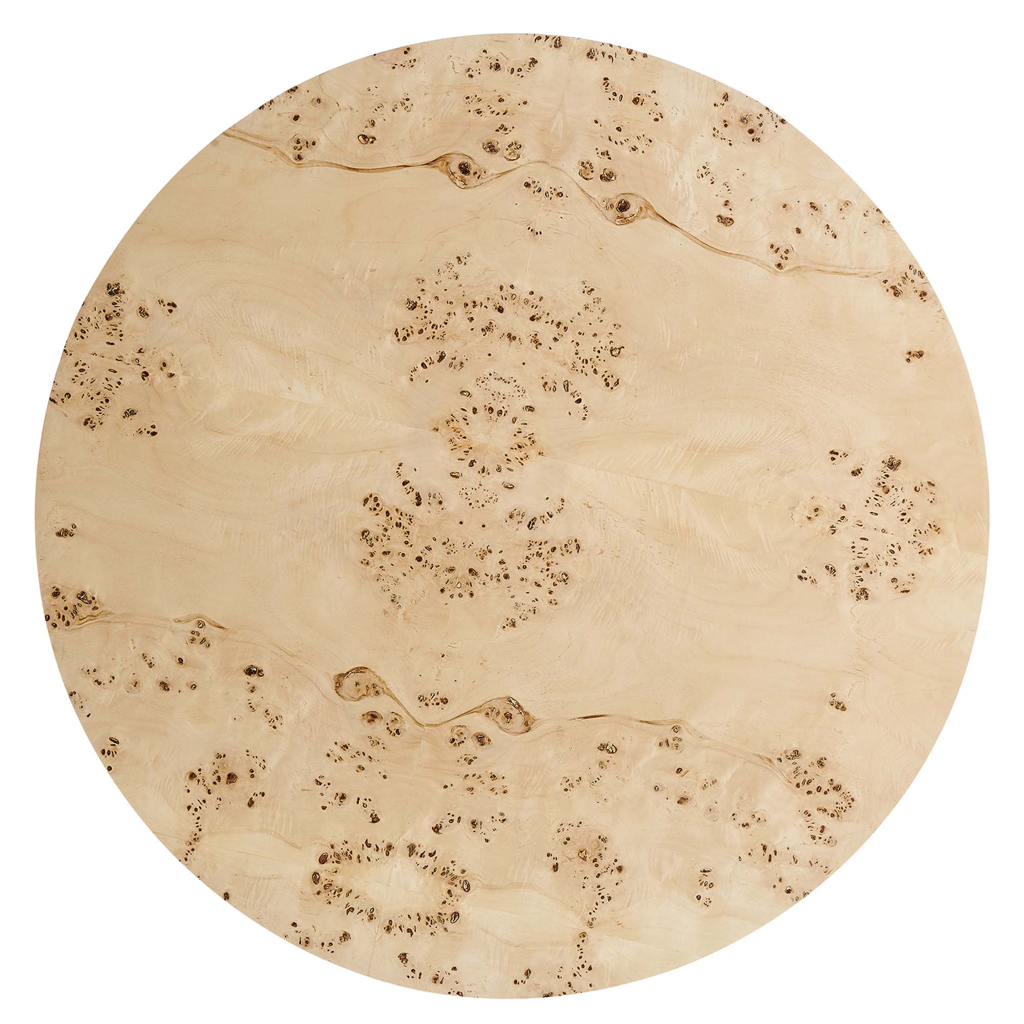 Cosmos 35" Round Burl Wood Coffee Table, Natural Burl