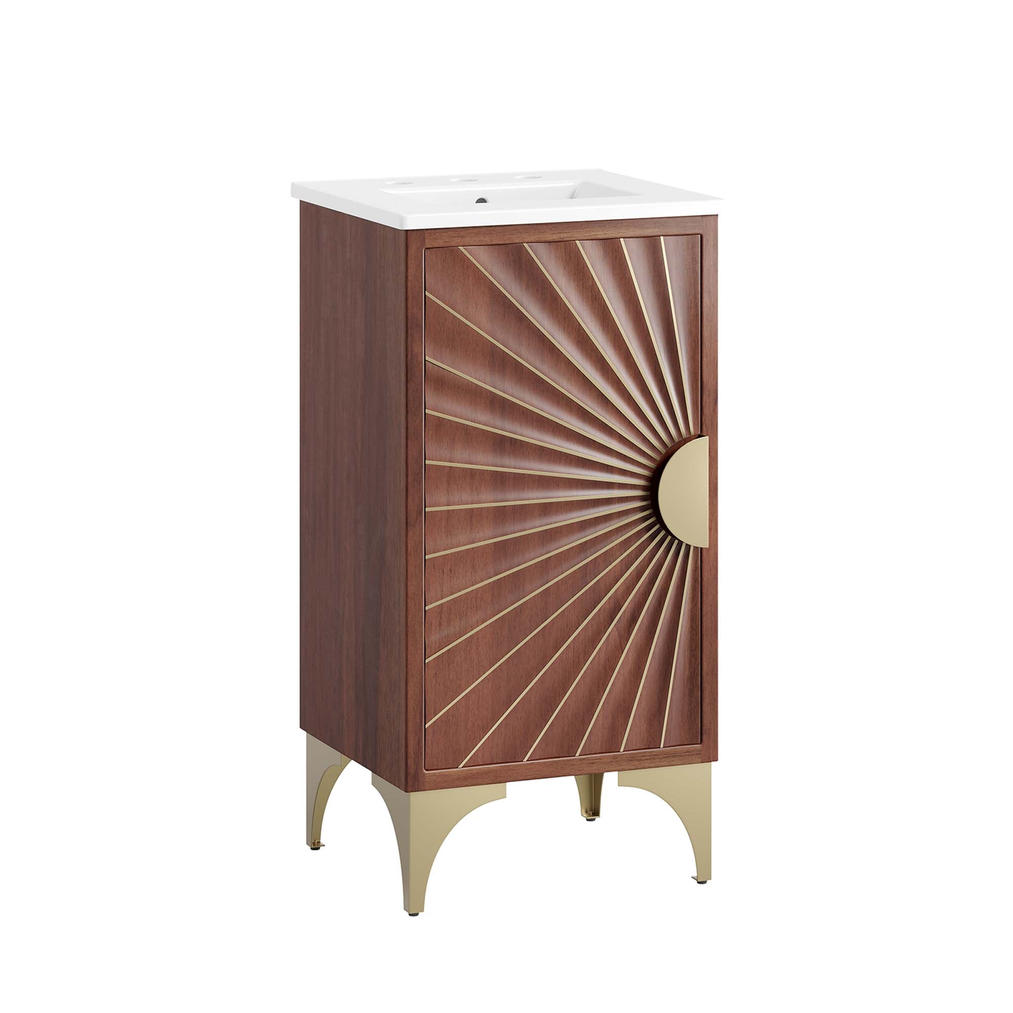 Daylight 18" Bathroom Vanity, White Walnut