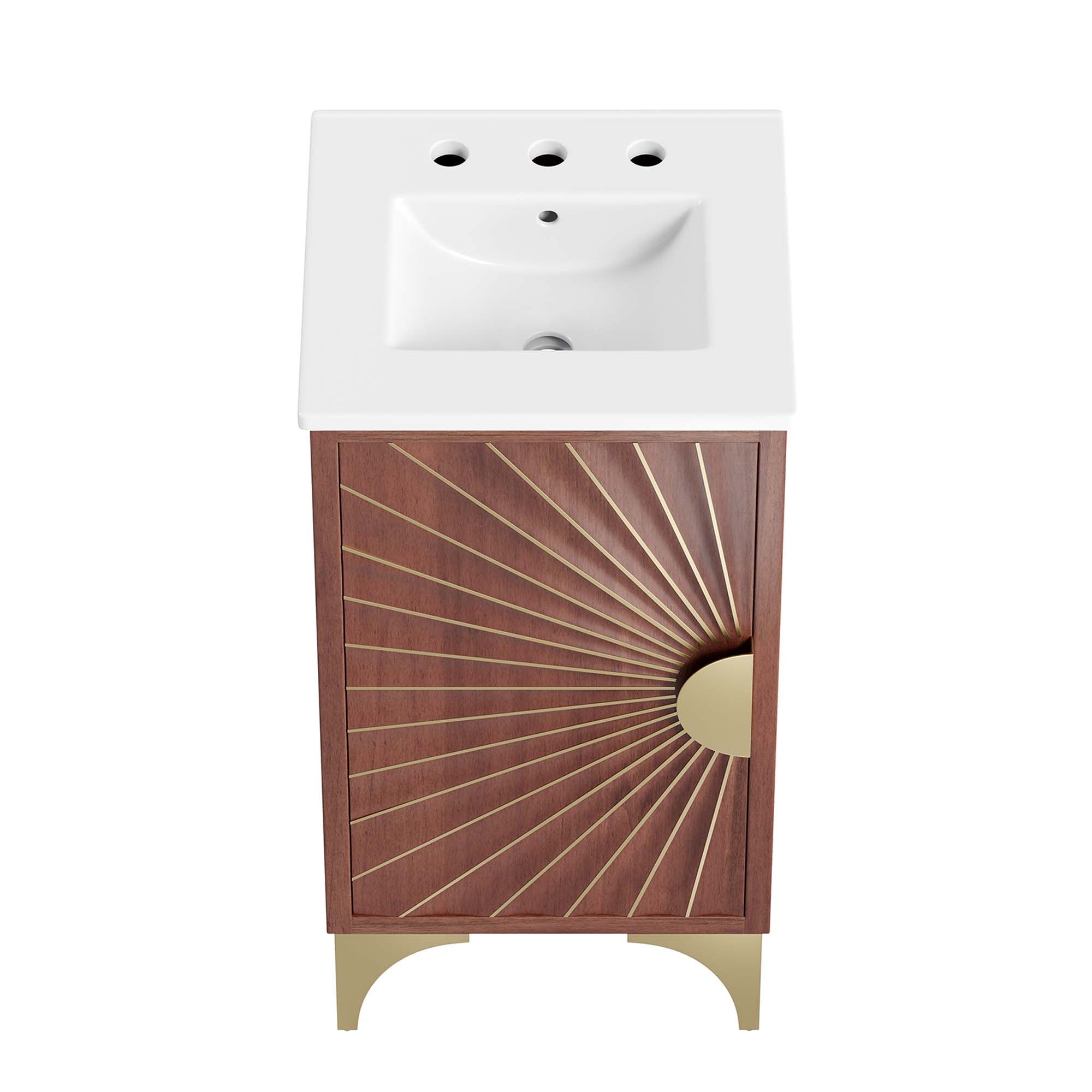Daylight 18" Bathroom Vanity, White Walnut