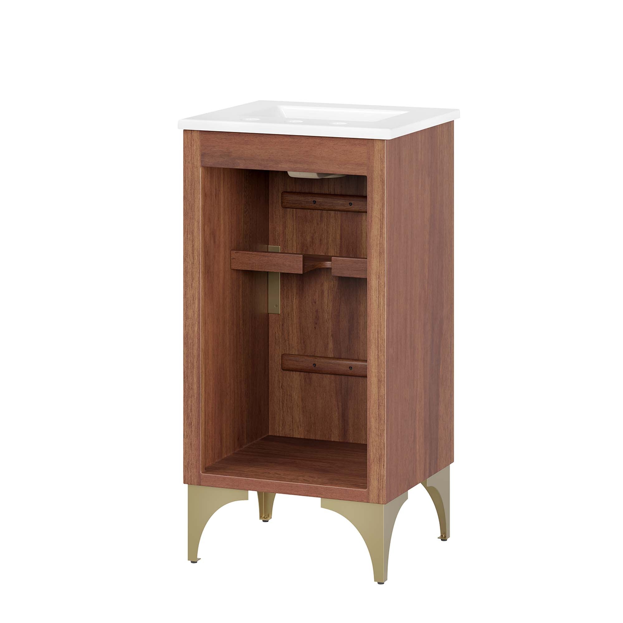 Daylight 18" Bathroom Vanity, White Walnut
